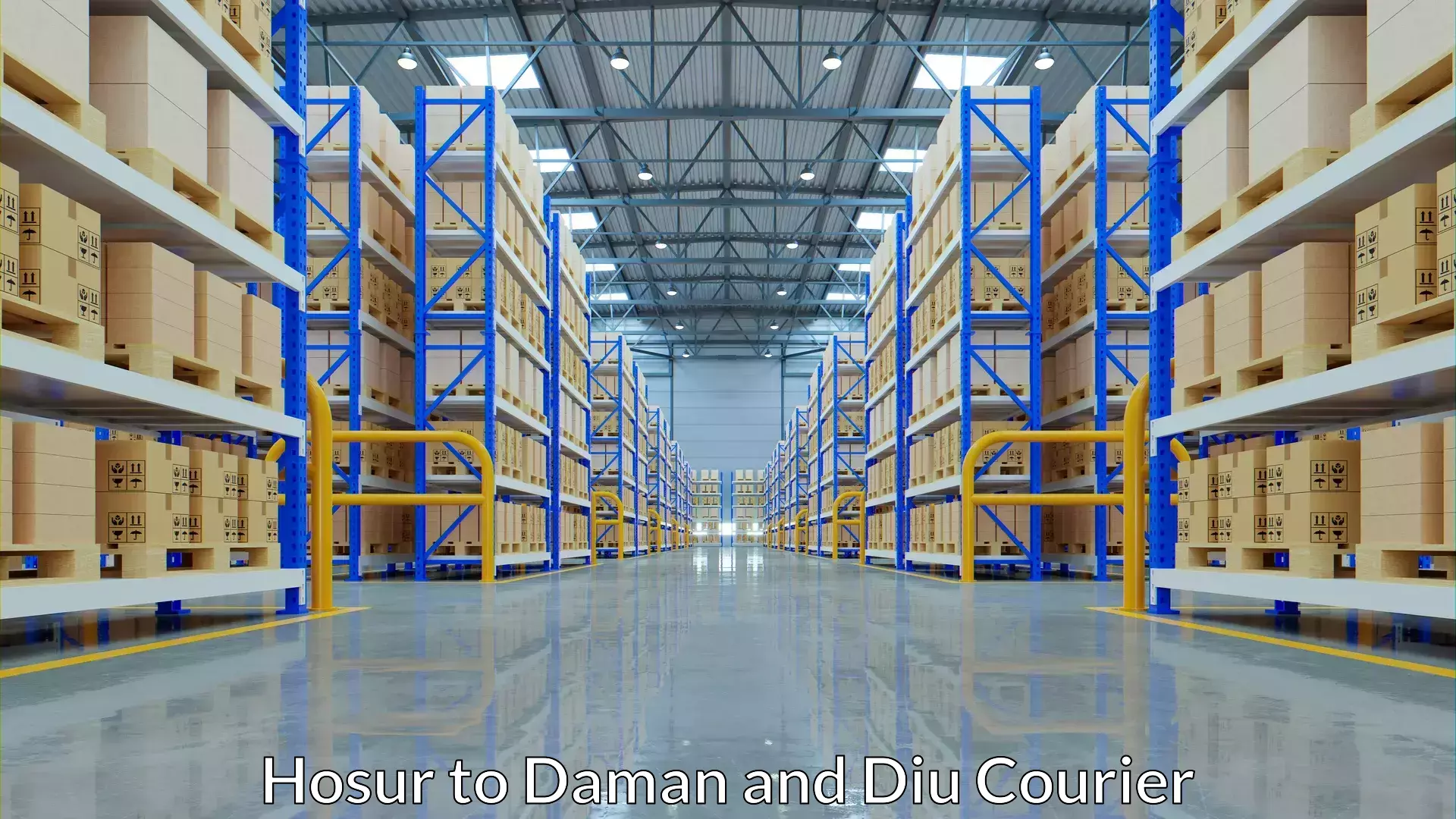 On-time shipping guarantee Hosur to Daman and Diu