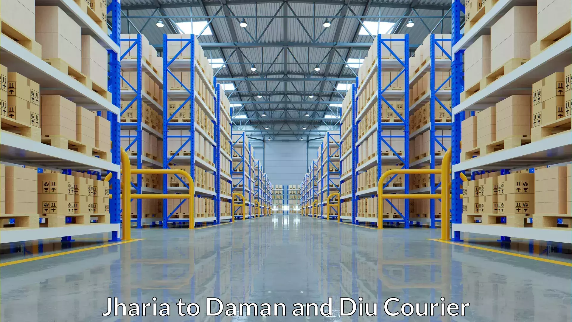 State-of-the-art courier technology Jharia to Diu