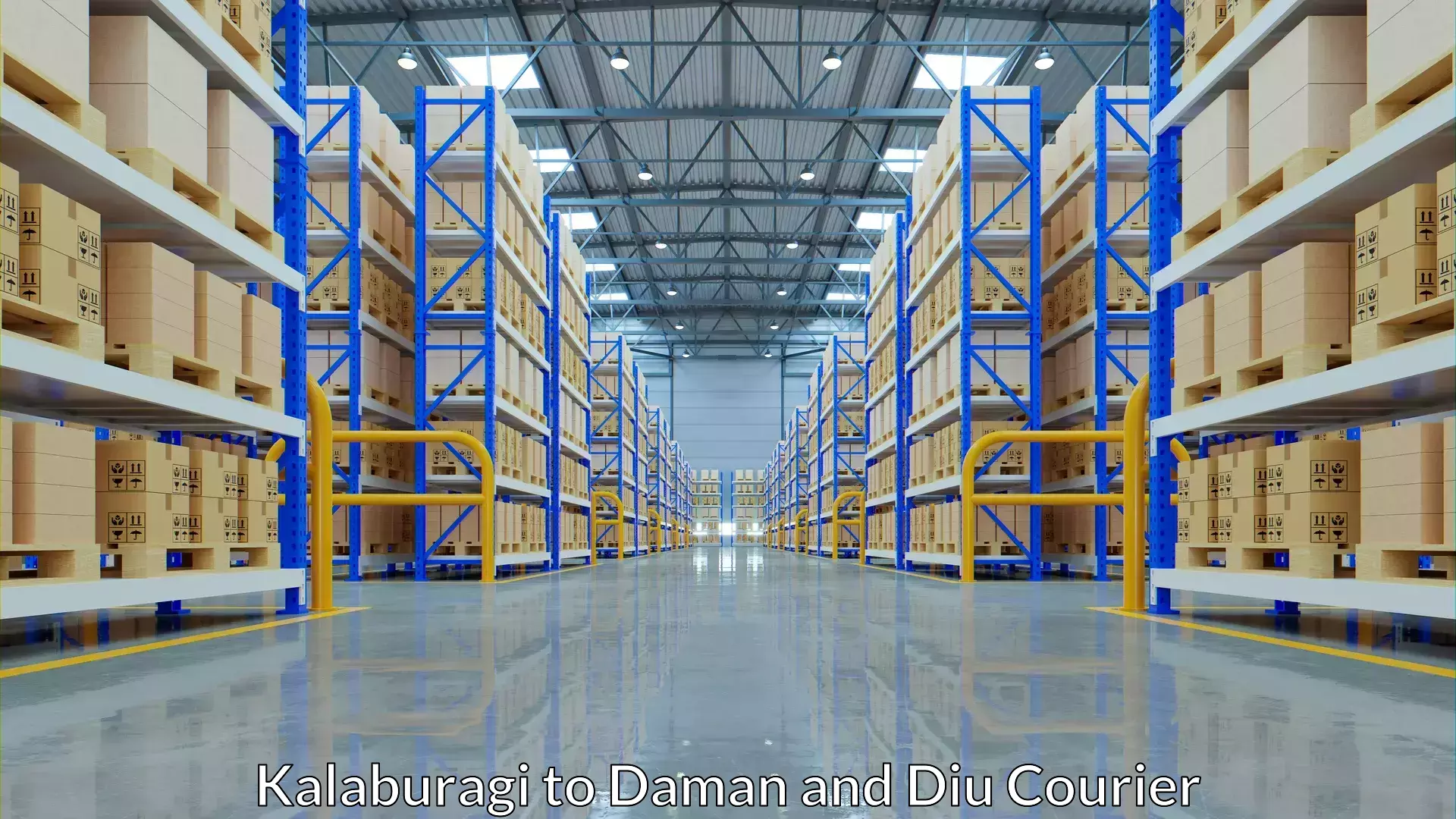 International courier networks Kalaburagi to Daman and Diu