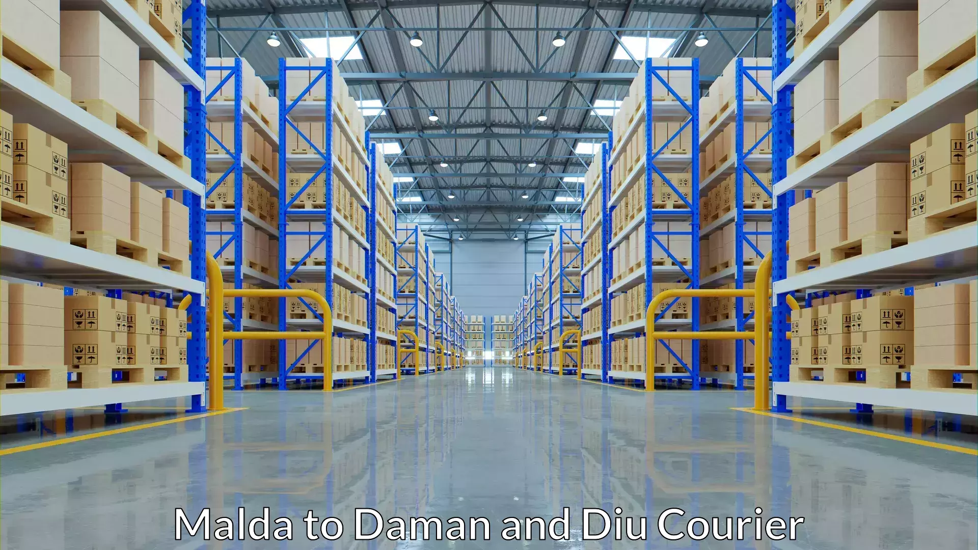 Full-service courier options in Malda to Daman