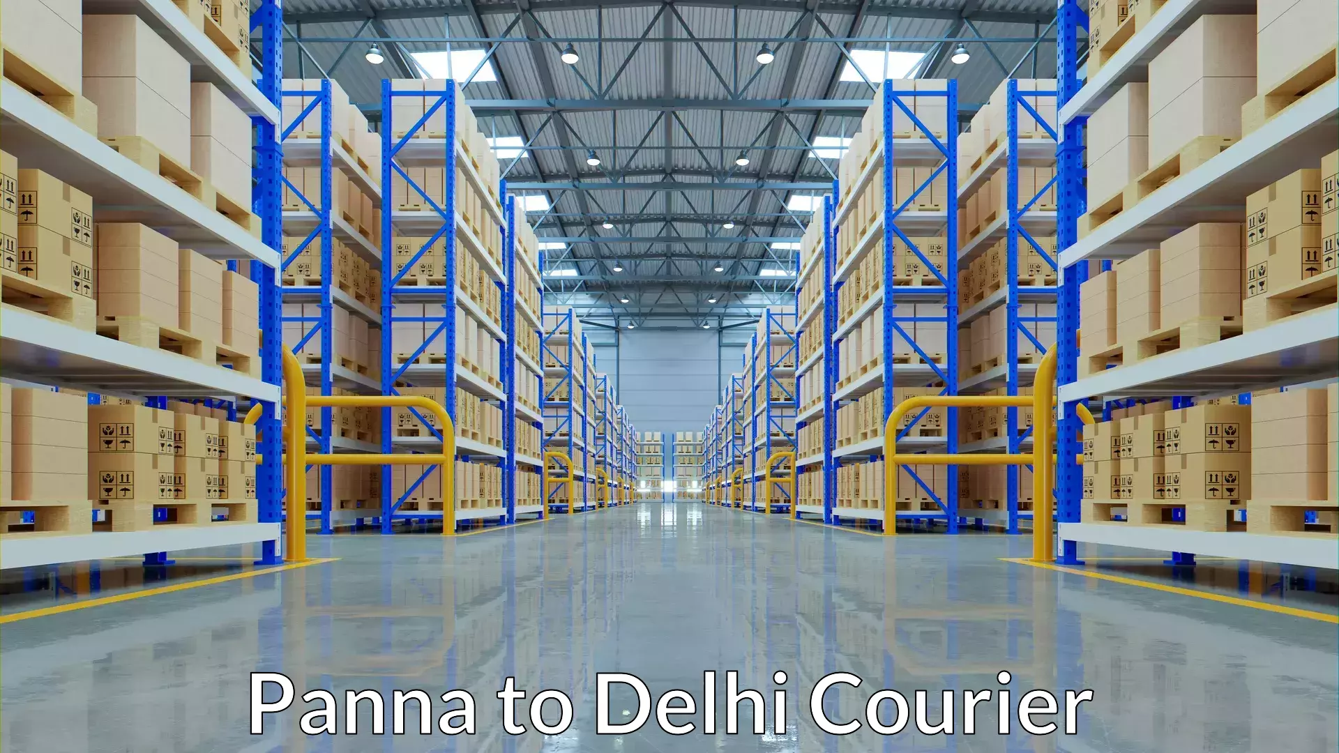 Full-service courier options Panna to Delhi