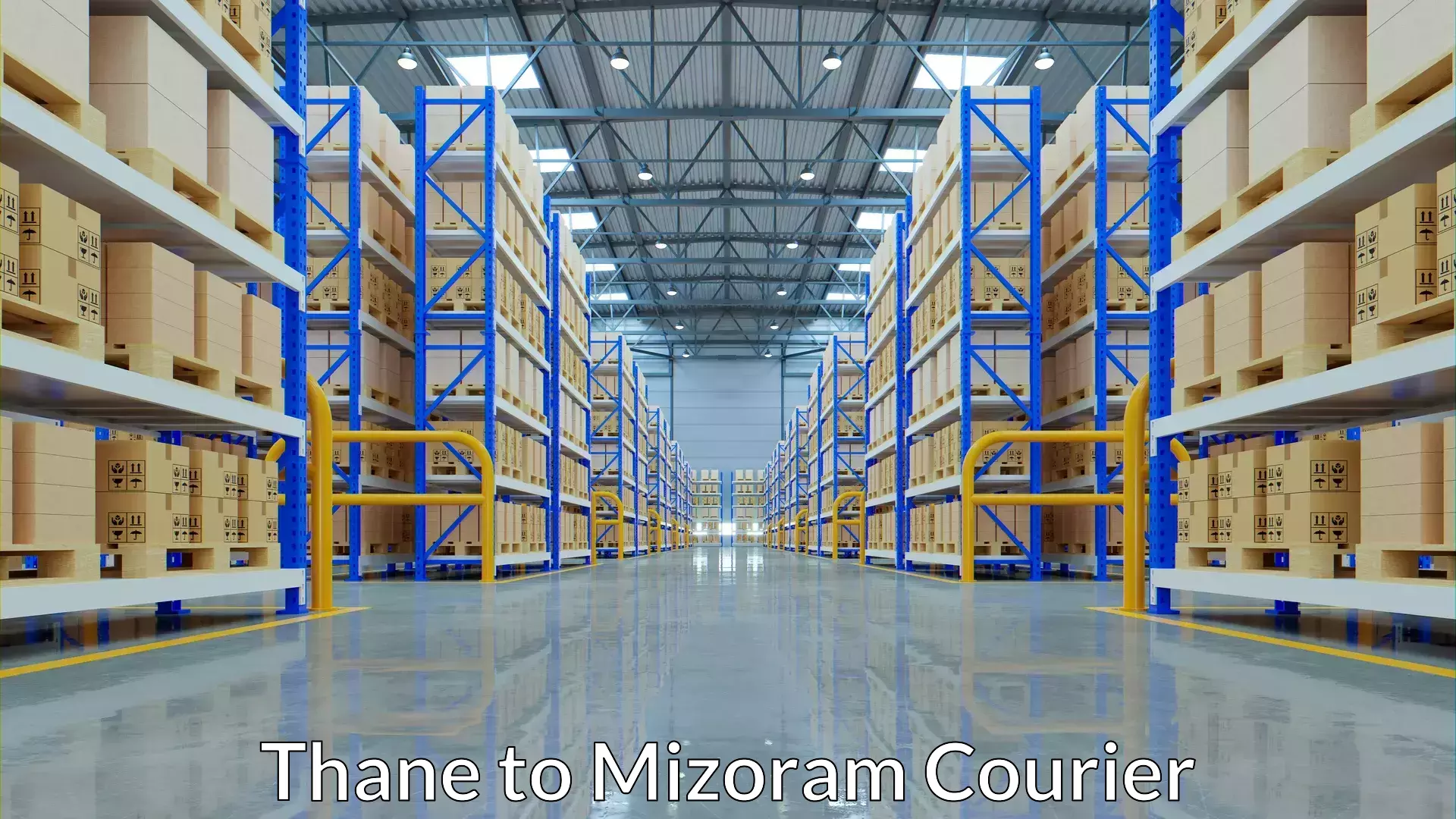 24-hour courier service Thane to Mizoram University Aizawl