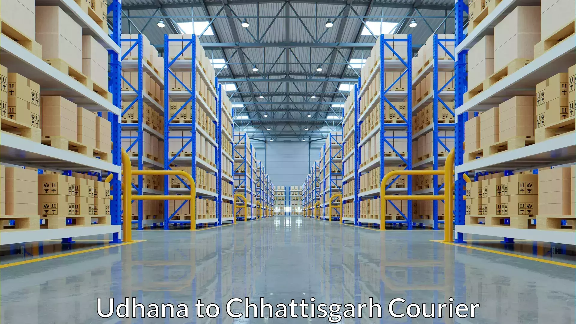 High-efficiency logistics Udhana to Khairagarh