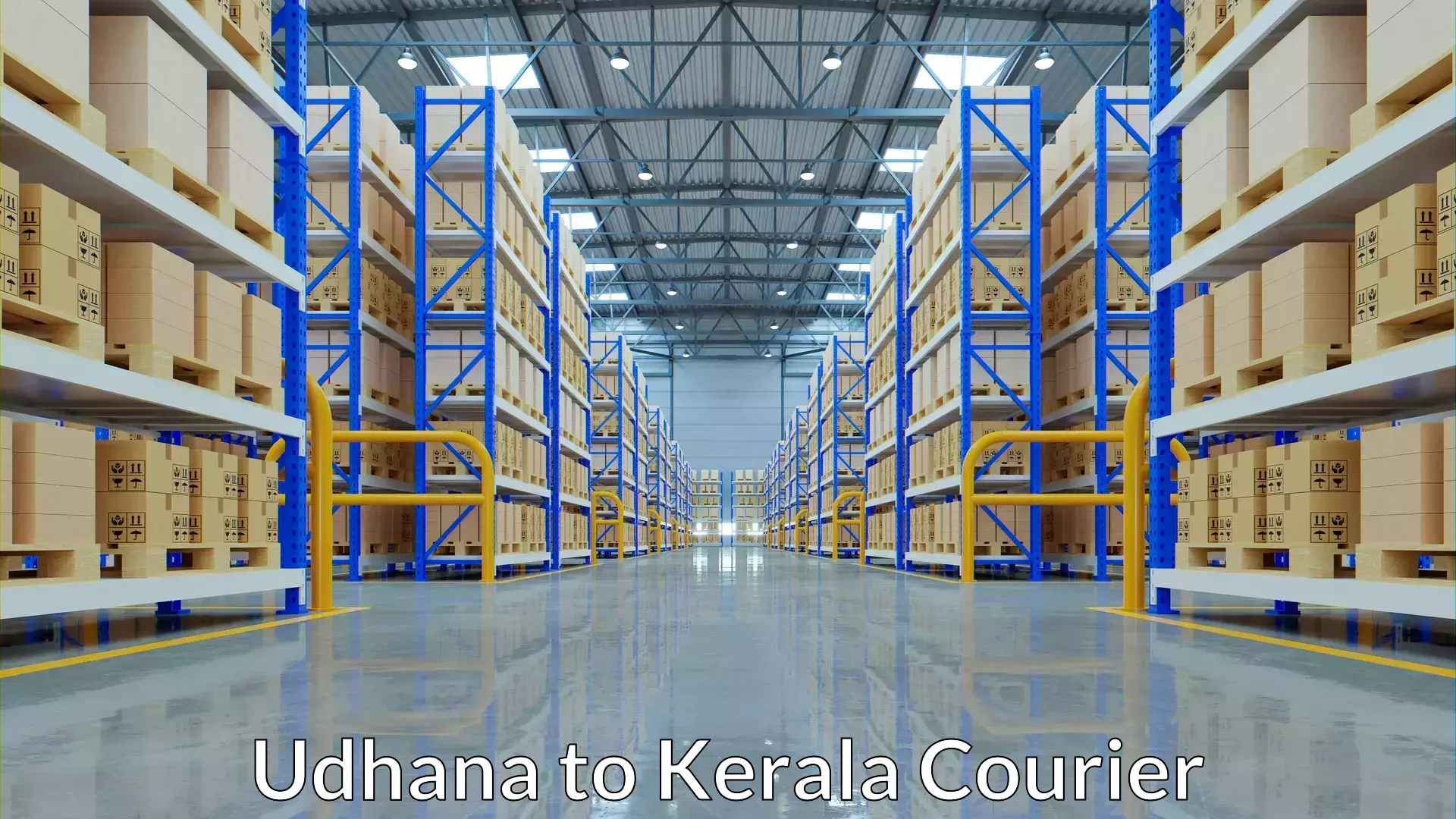 Dynamic courier services Udhana to Attingal