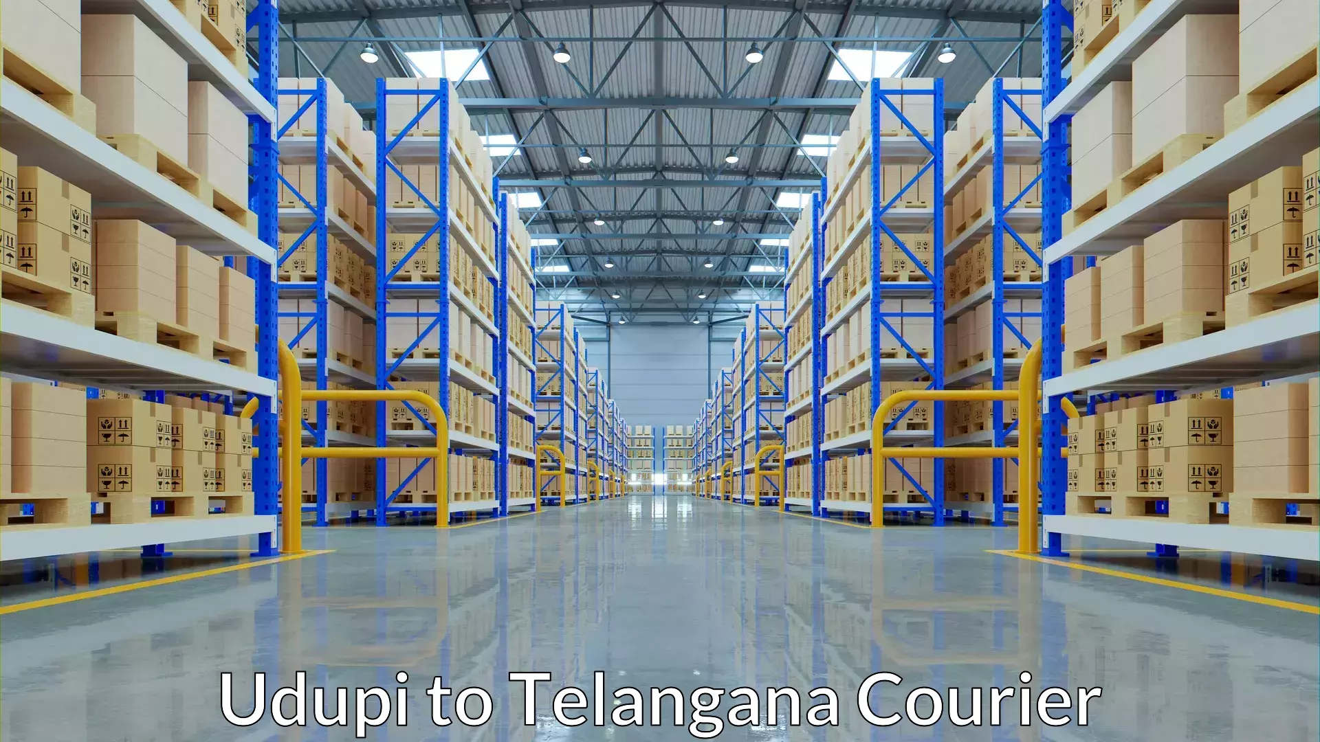 Online shipping calculator Udupi to Telangana