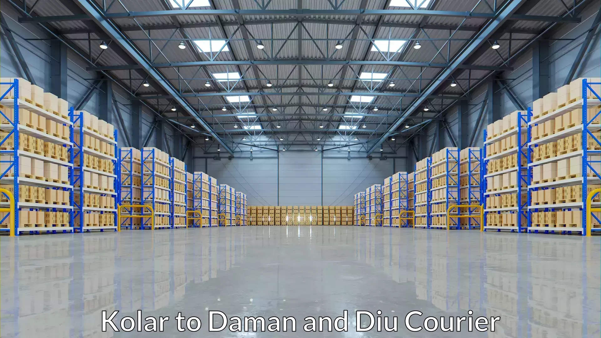 On-demand shipping options Kolar to Daman and Diu