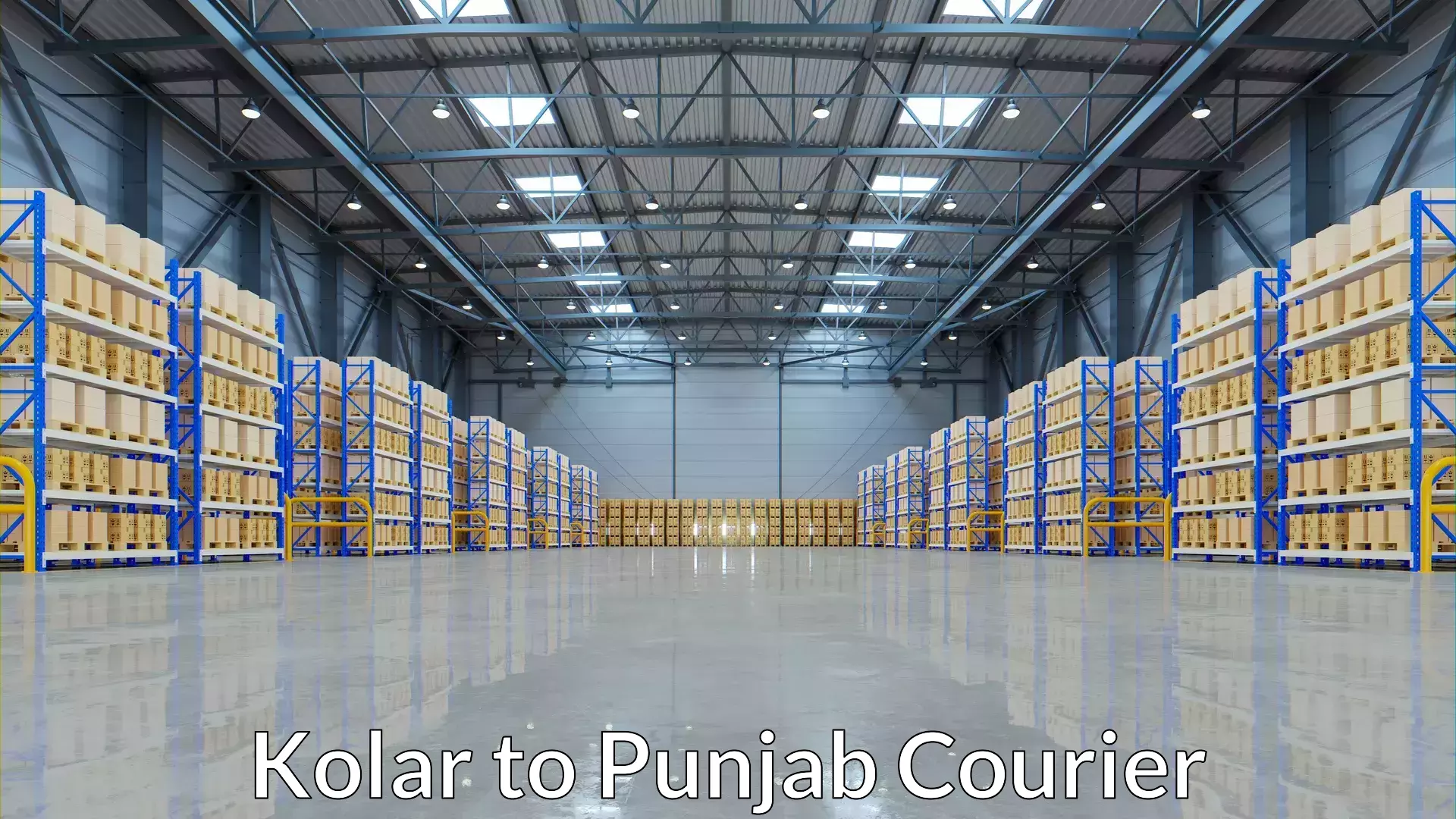 Full-service courier options Kolar to Punjab