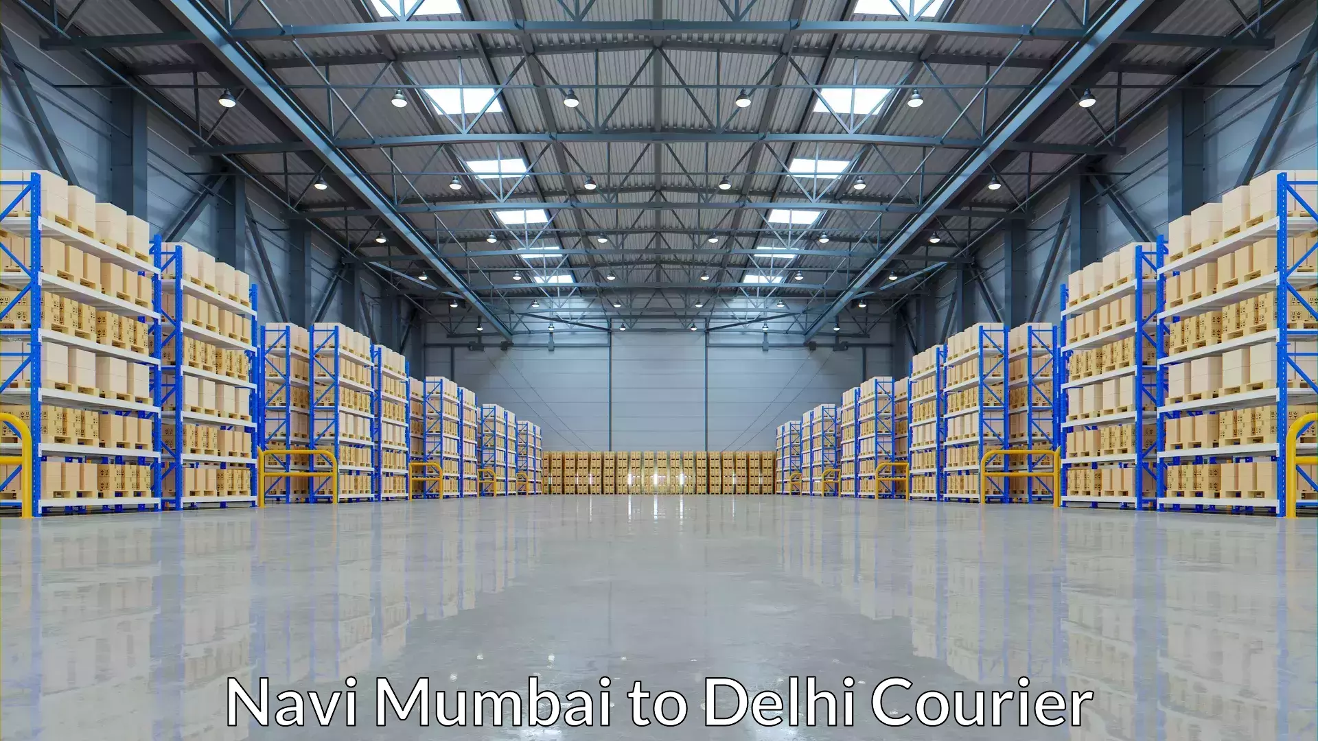 Full-service courier options Navi Mumbai to Naraina Industrial Estate