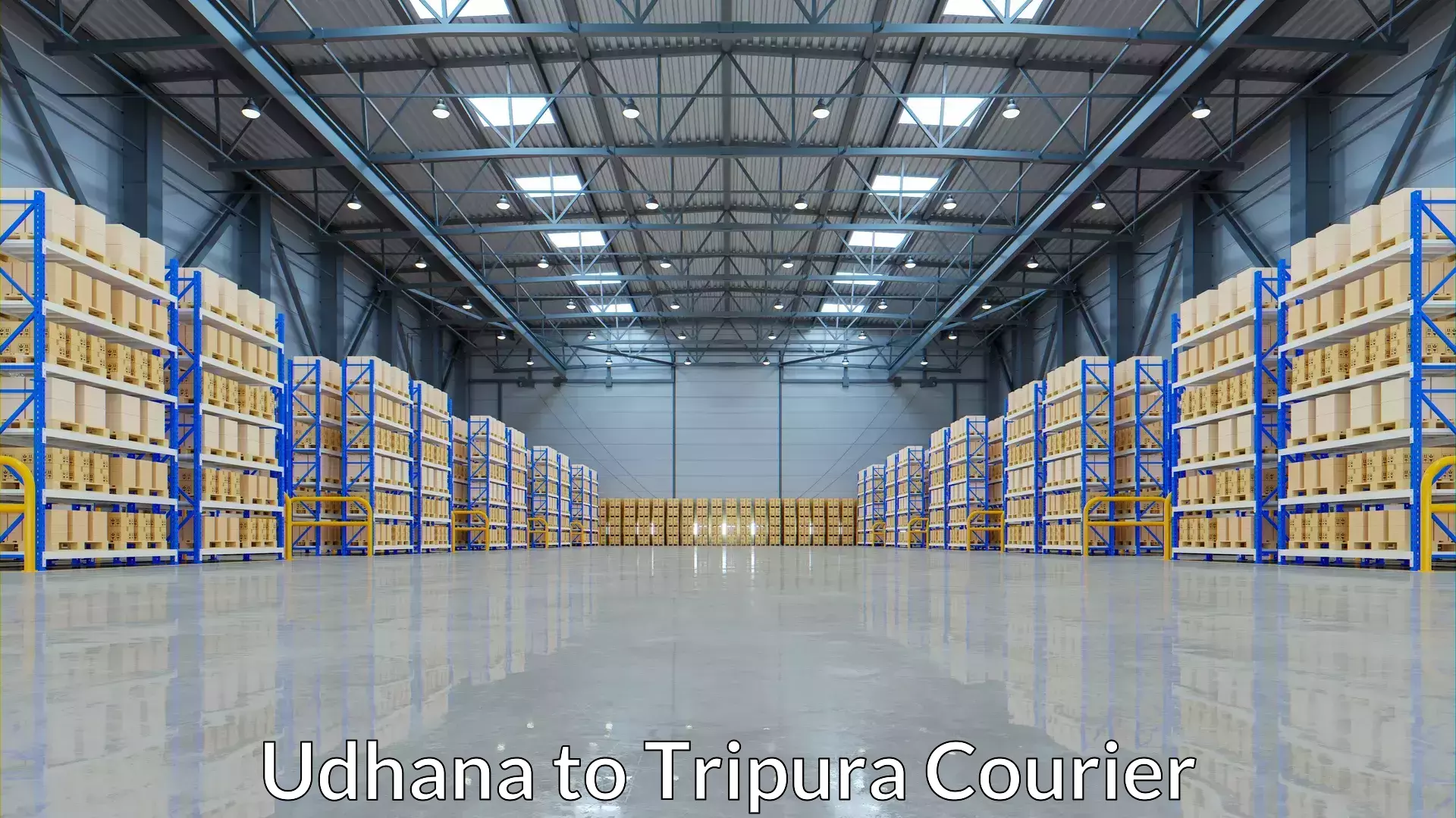 Affordable parcel rates Udhana to Udaipur Tripura