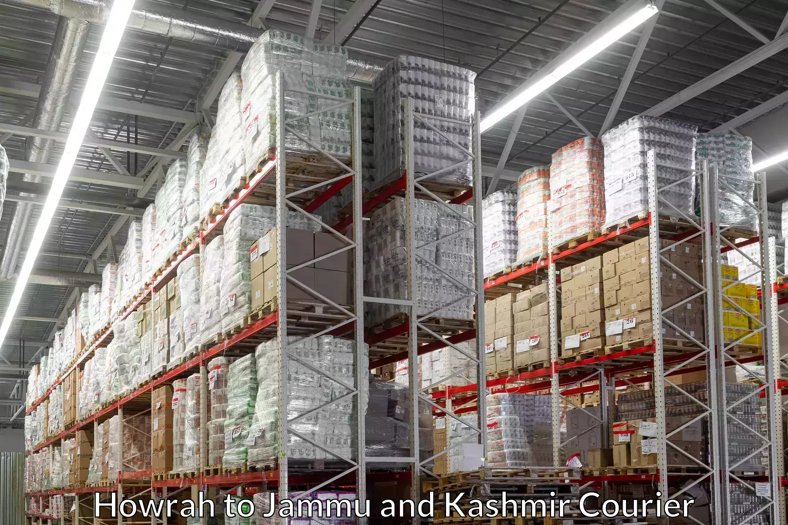 Parcel handling and care in Howrah to Jammu and Kashmir