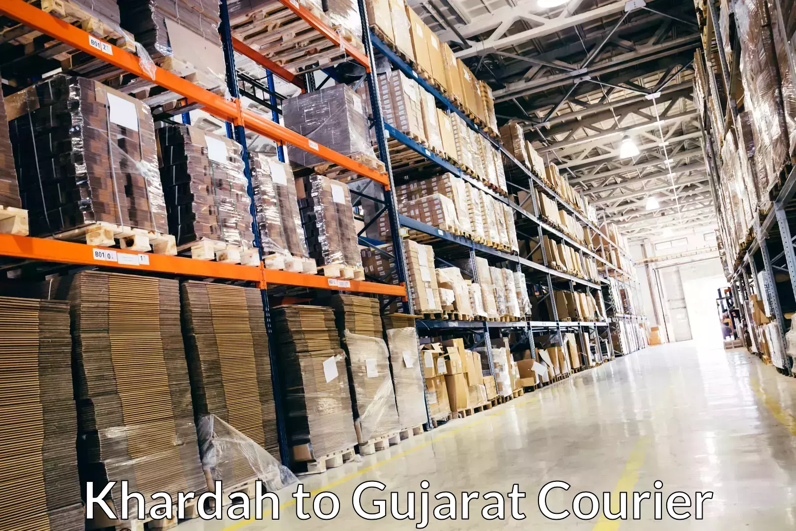 Global courier networks Khardah to Gujarat