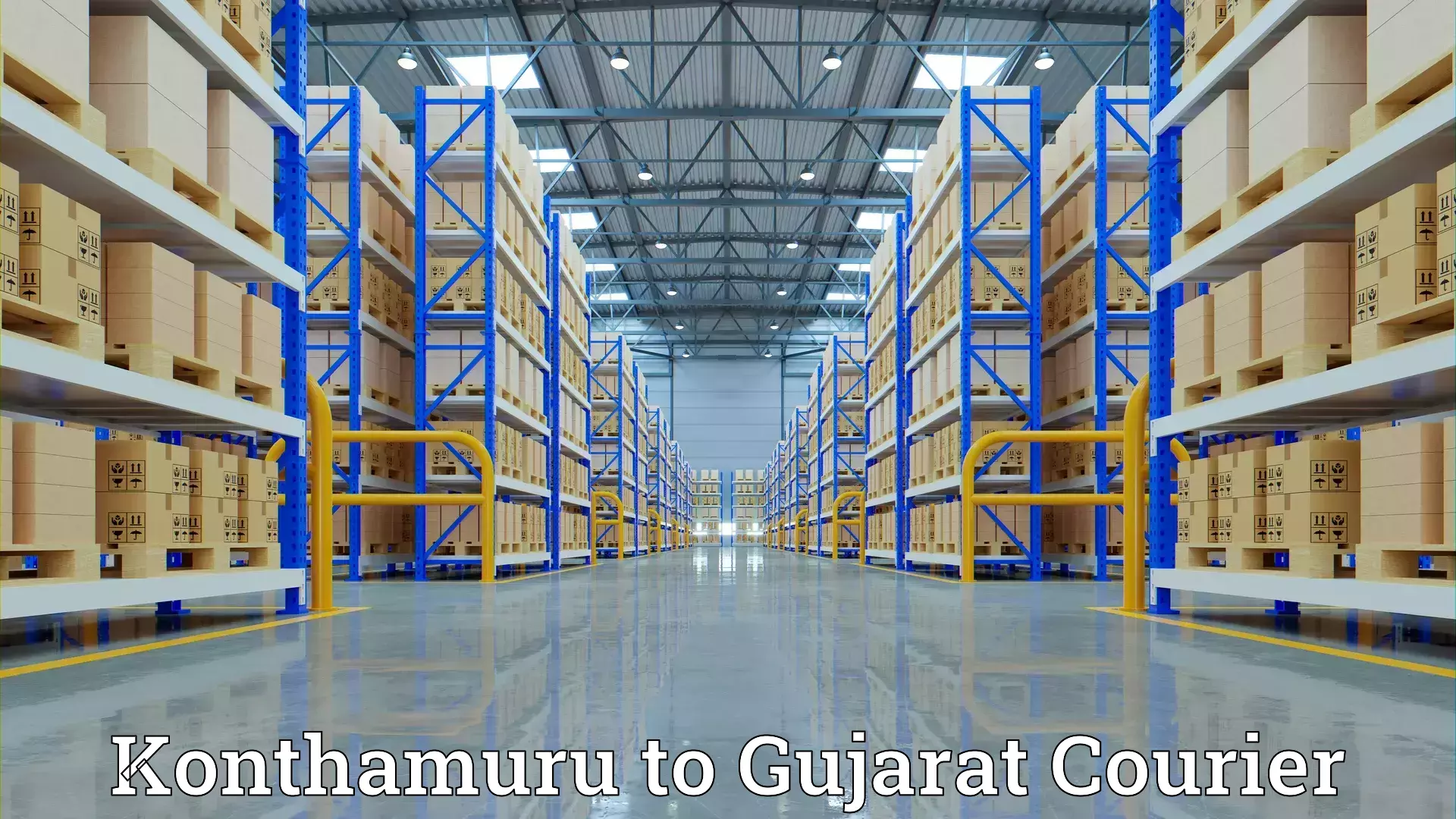 Advanced relocation solutions in Konthamuru to Gujarat