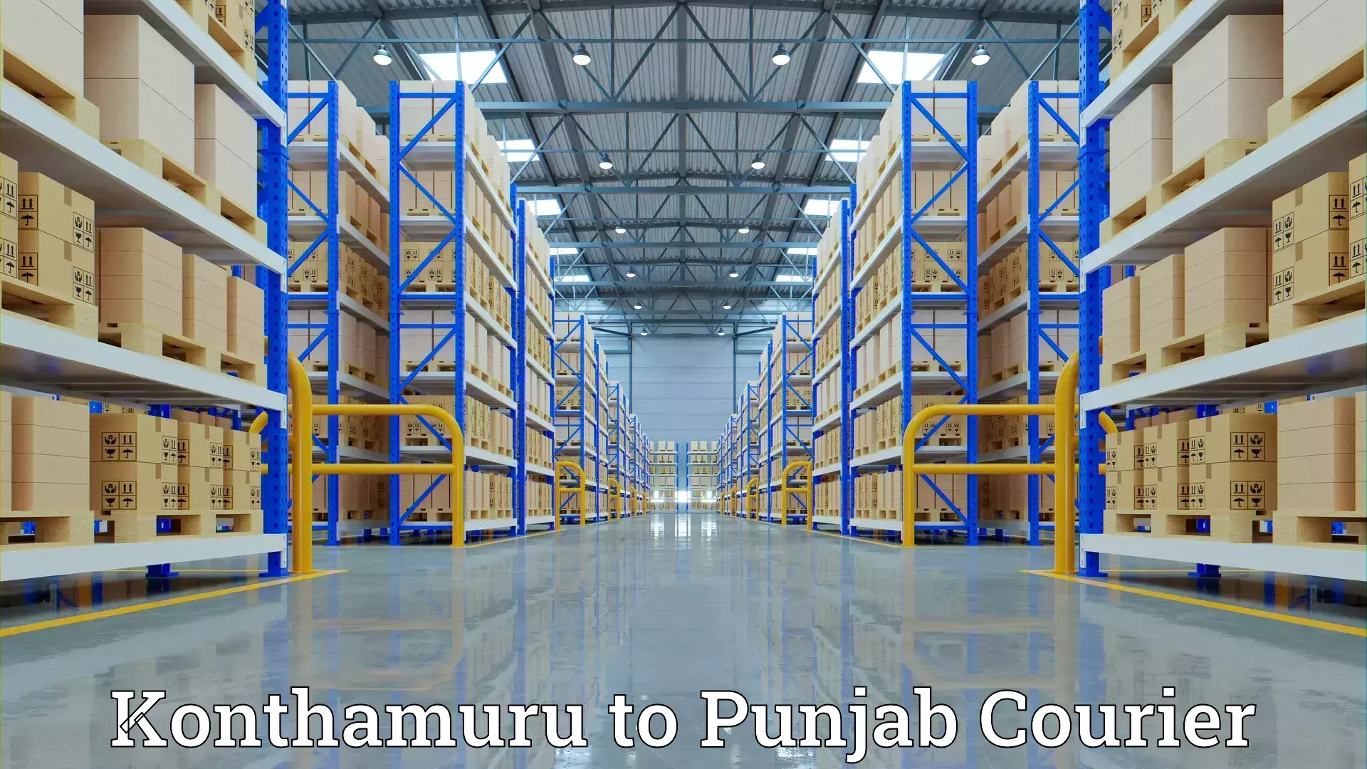 Efficient household relocation Konthamuru to Guru Nanak Dev University Amritsar