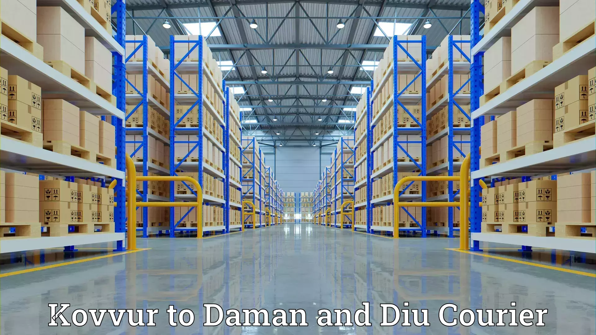 Online household goods transport Kovvur to Daman and Diu