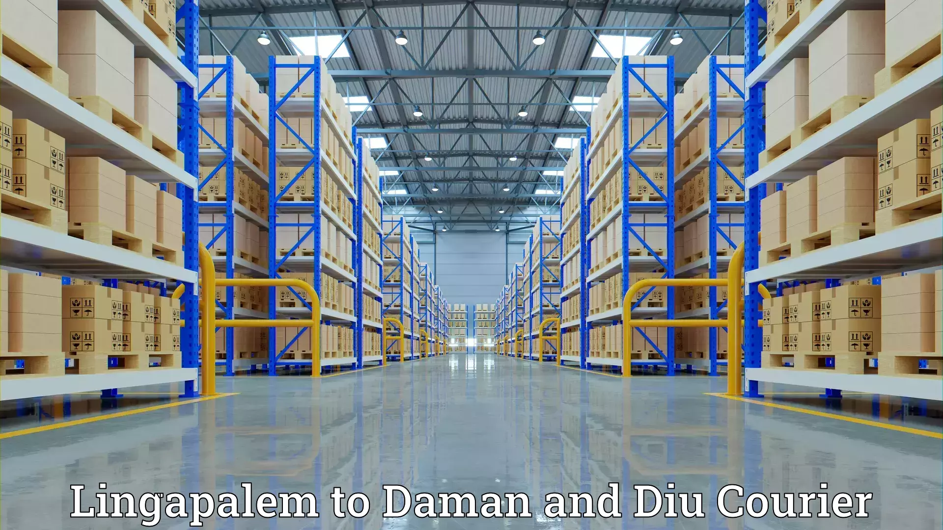 Furniture logistics Lingapalem to Daman and Diu