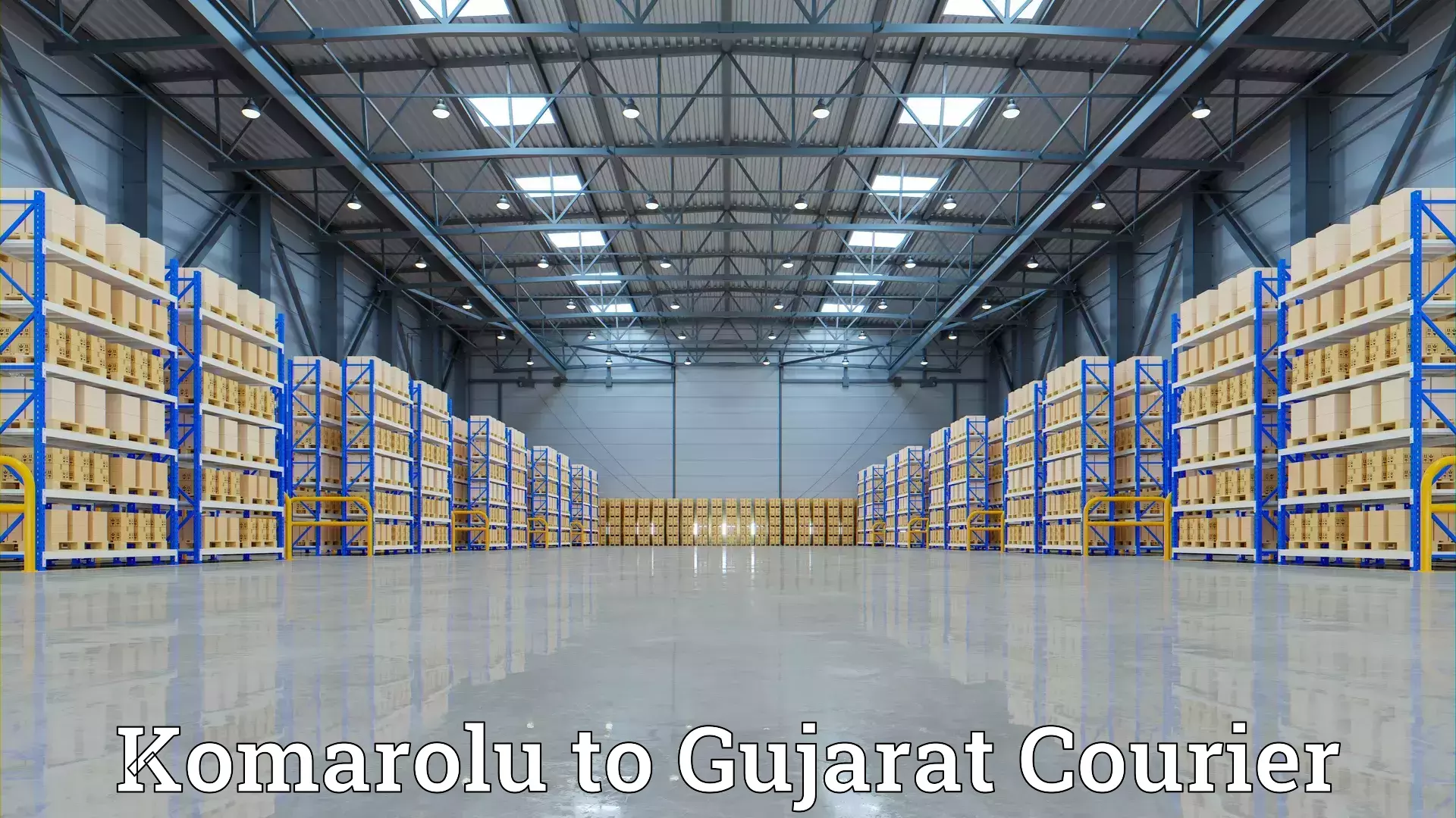 Efficient packing services Komarolu to Patan Gujarat