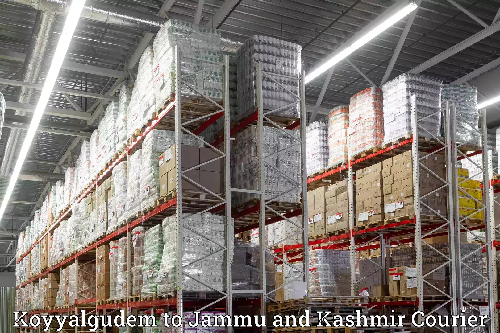 Cost-effective furniture movers Koyyalgudem to Jammu and Kashmir