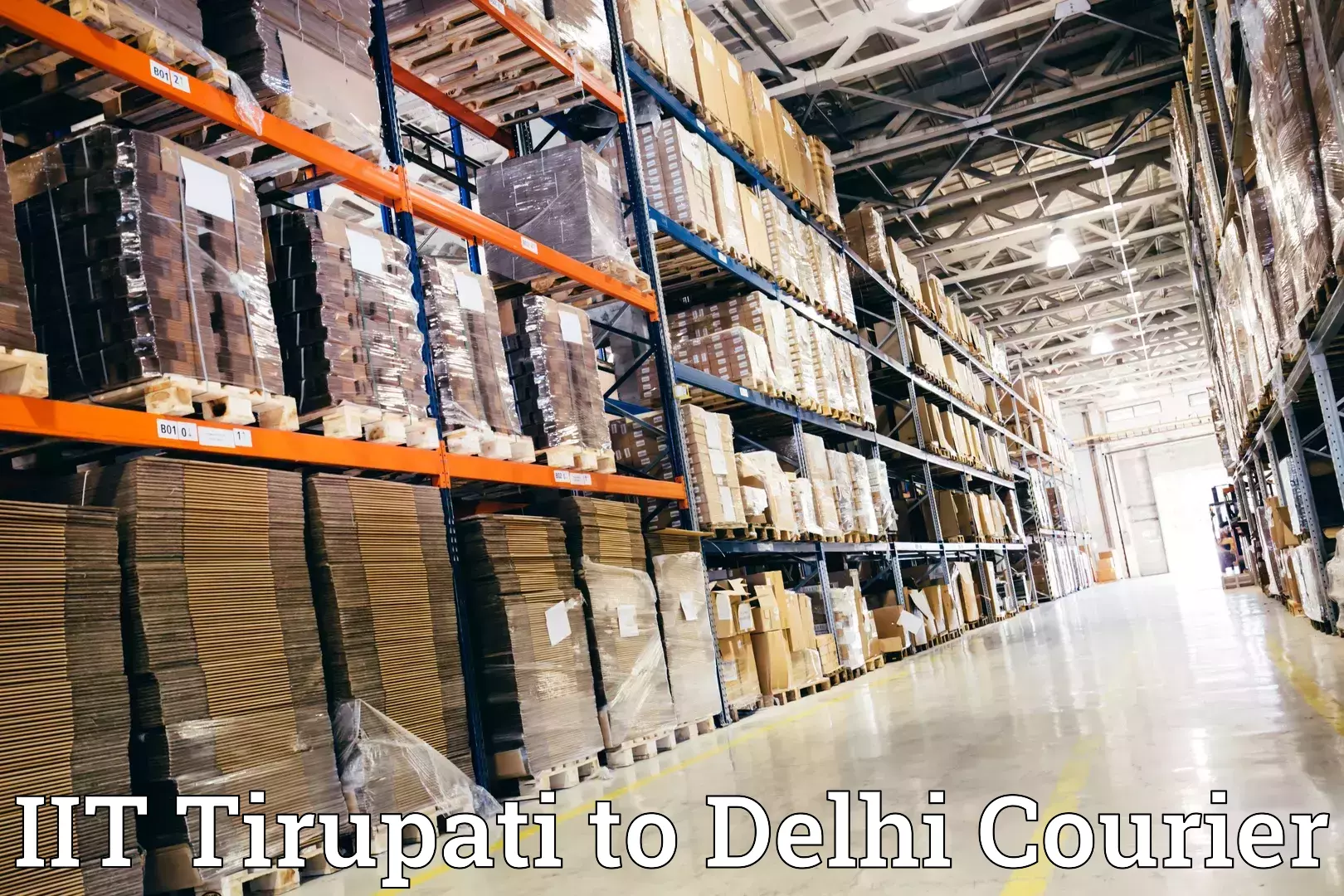 Household moving and storage IIT Tirupati to Delhi Technological University DTU