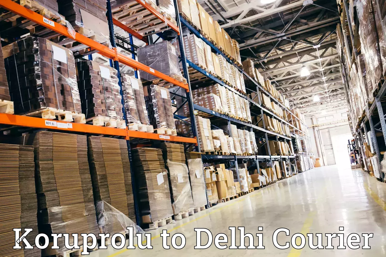 Custom moving plans Koruprolu to East Delhi