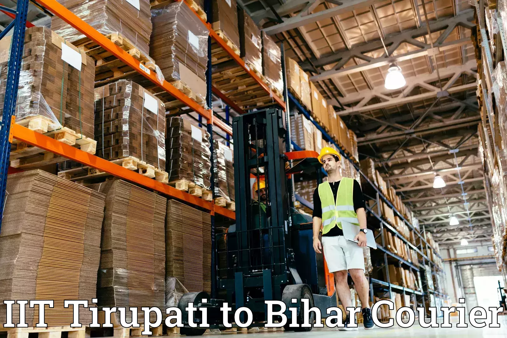 Efficient home goods movers in IIT Tirupati to Muzaffarpur