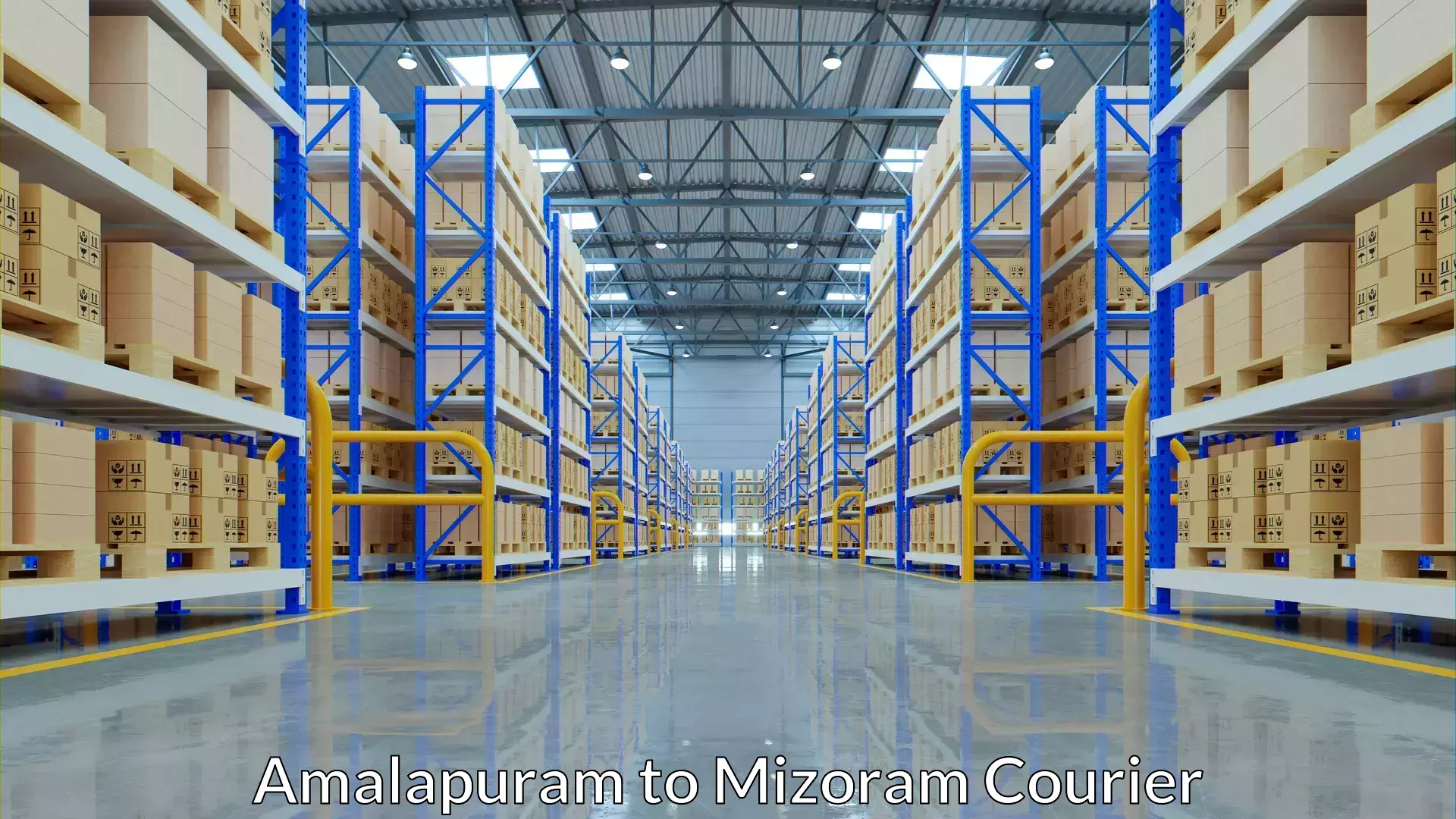 Luggage shipping logistics Amalapuram to Mizoram