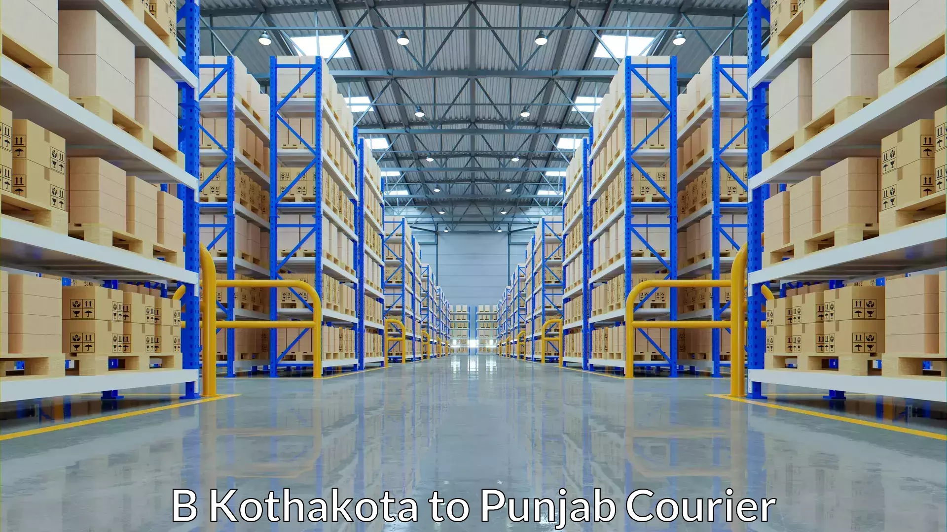 Luggage shipping efficiency B Kothakota to Punjab