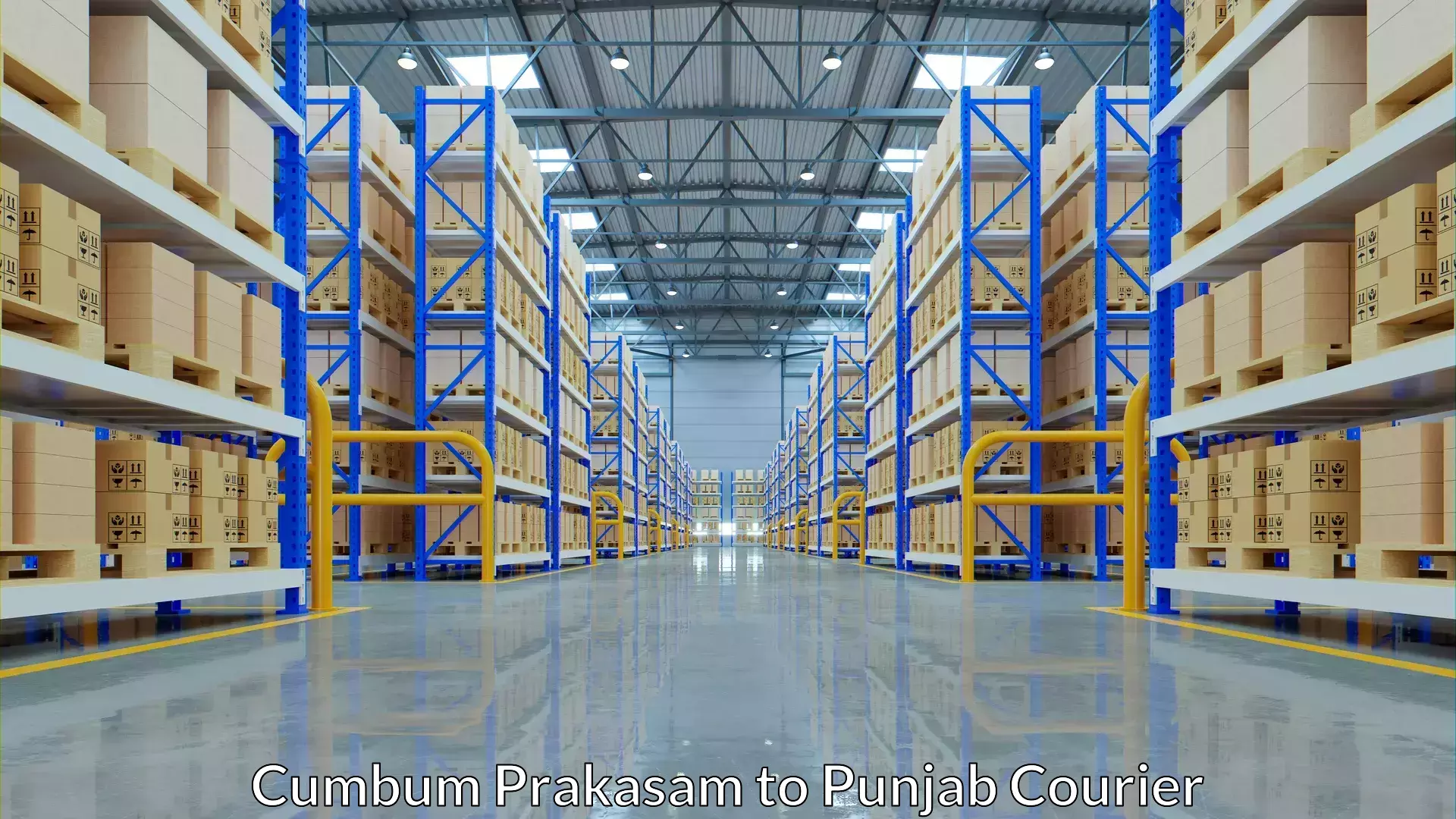 Baggage transport estimate Cumbum Prakasam to Dhuri