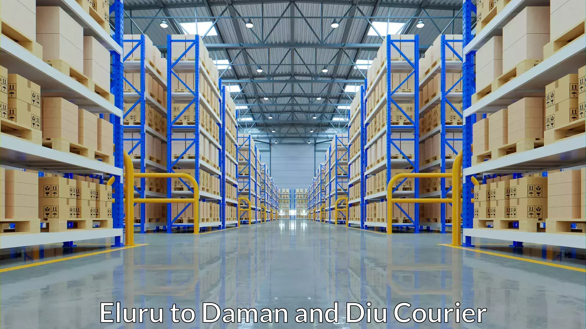 Luggage shipping strategy Eluru to Daman and Diu