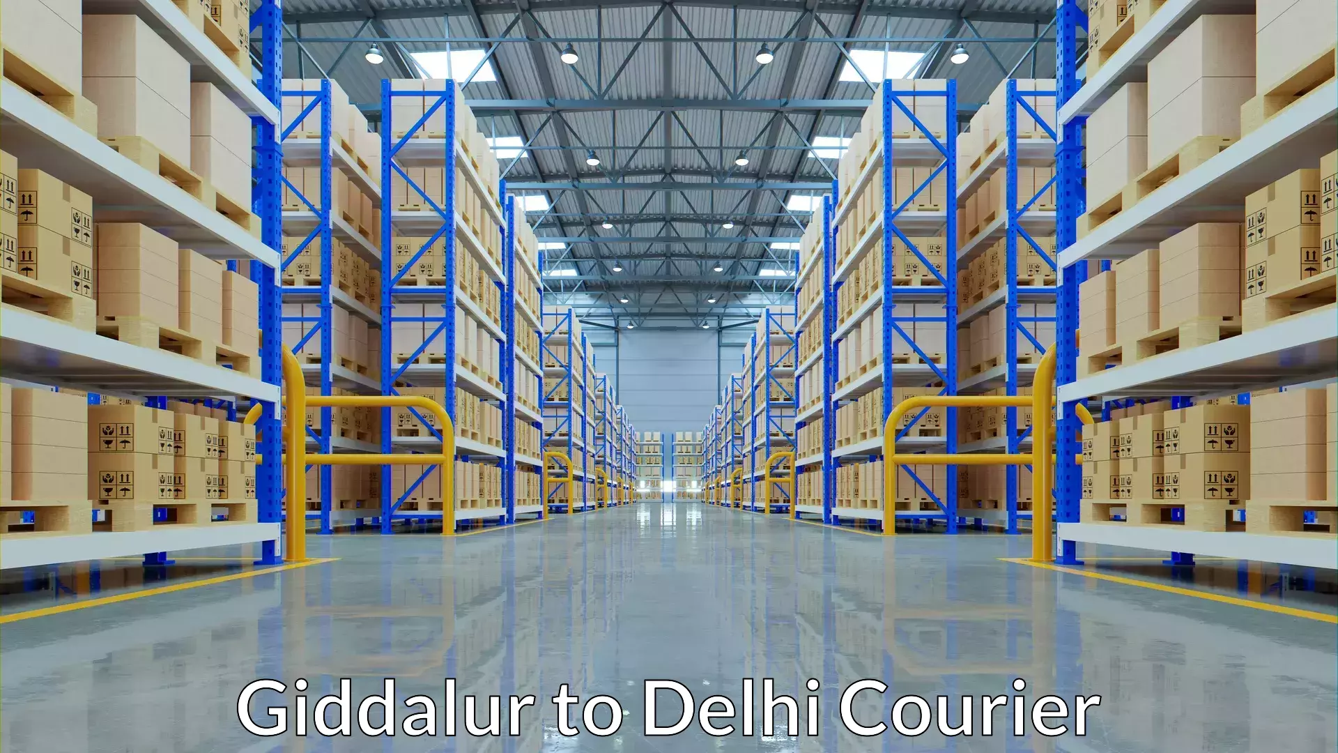 Baggage courier guide Giddalur to East Delhi