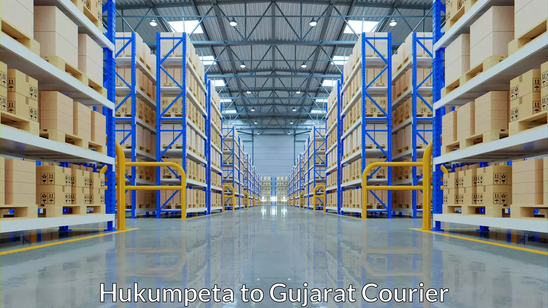 Baggage shipping schedule Hukumpeta to Gujarat