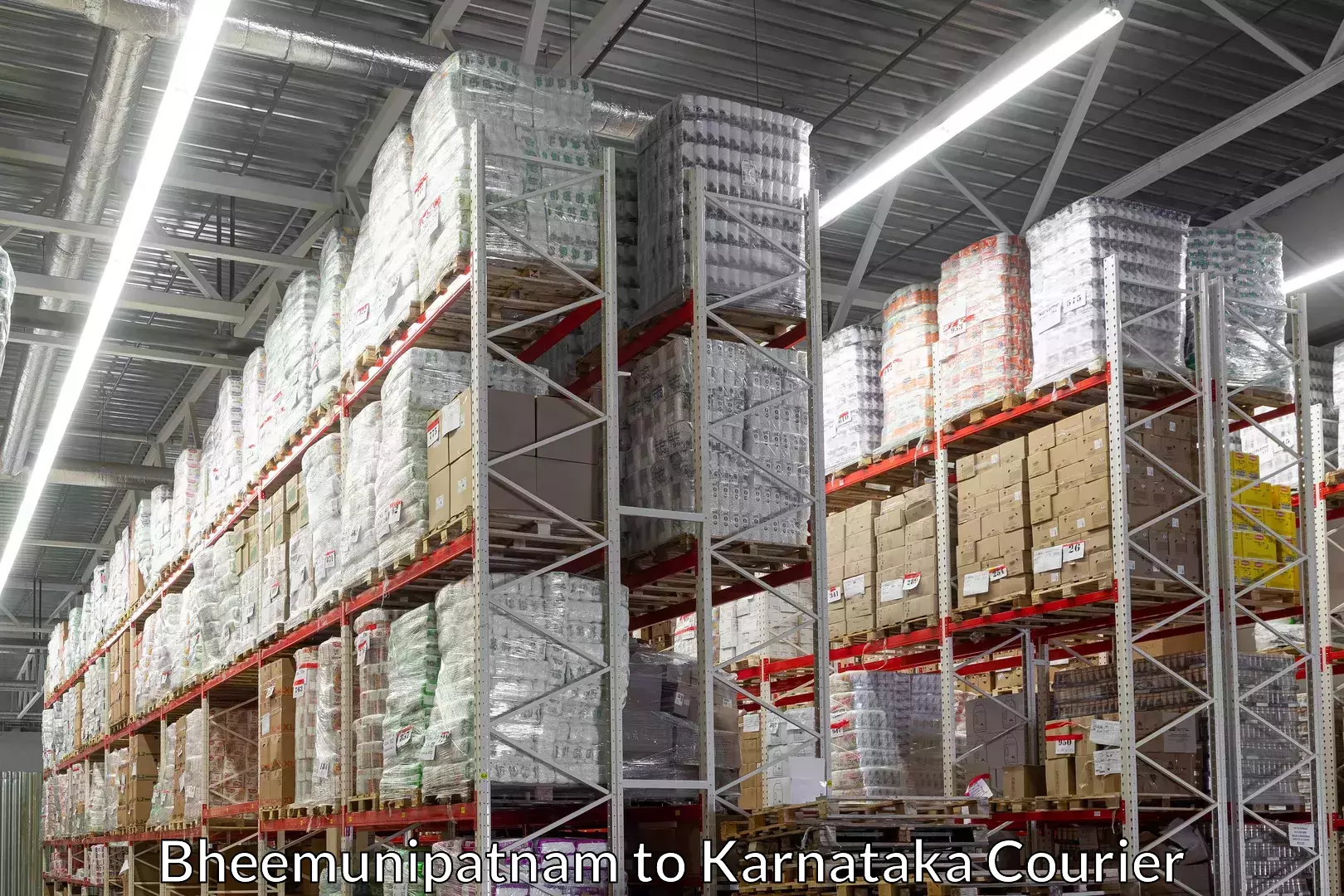 Luggage shipping logistics Bheemunipatnam to Karnataka