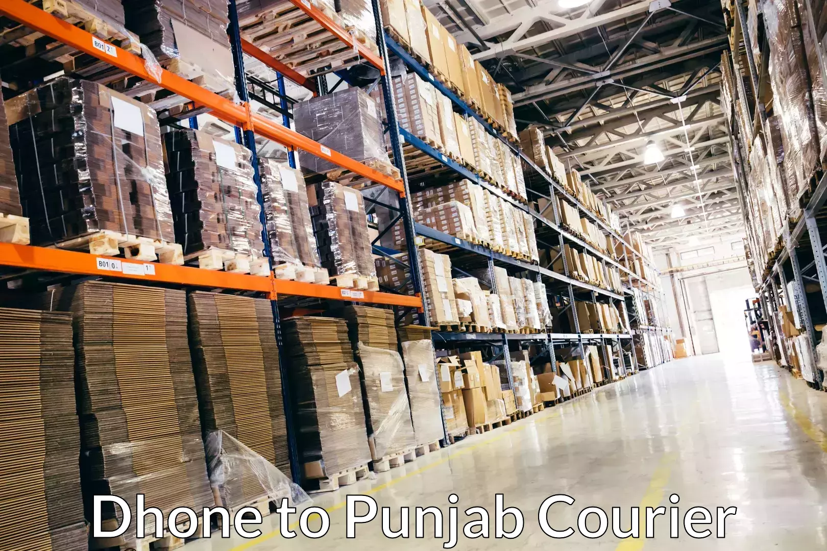 Baggage courier FAQs Dhone to Punjab