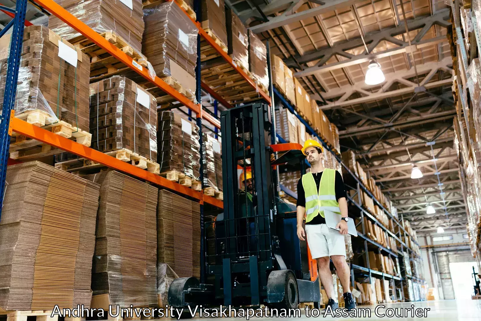 Luggage shipment tracking Andhra University Visakhapatnam to Dudhnoi