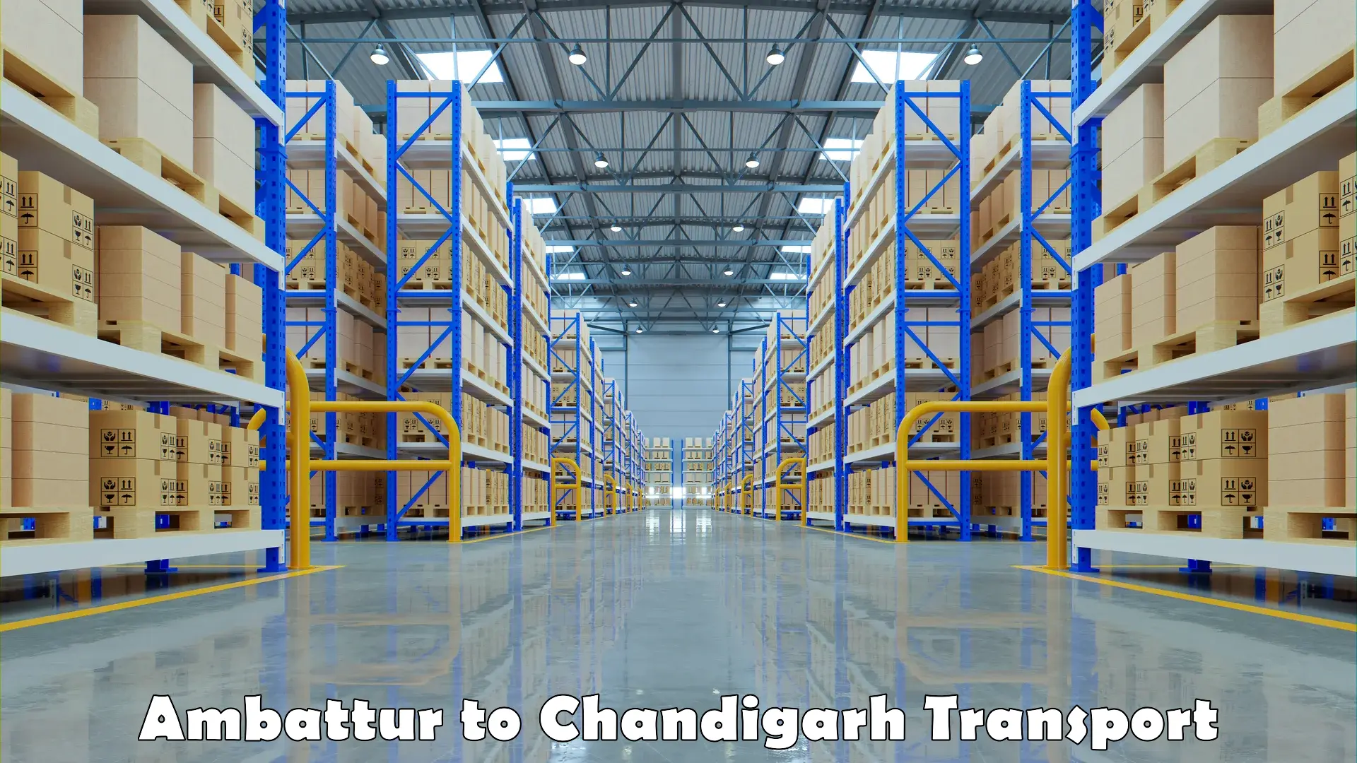 Cargo train transport services Ambattur to Panjab University Chandigarh