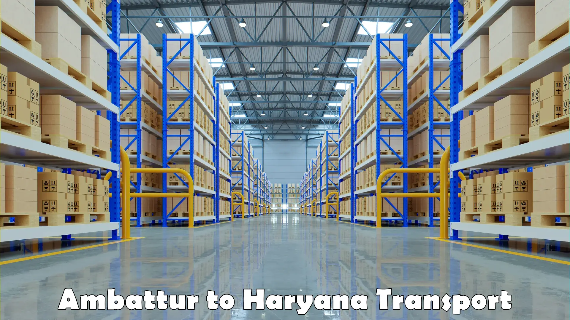 Container transport service Ambattur to Maharshi Dayanand University Rohtak