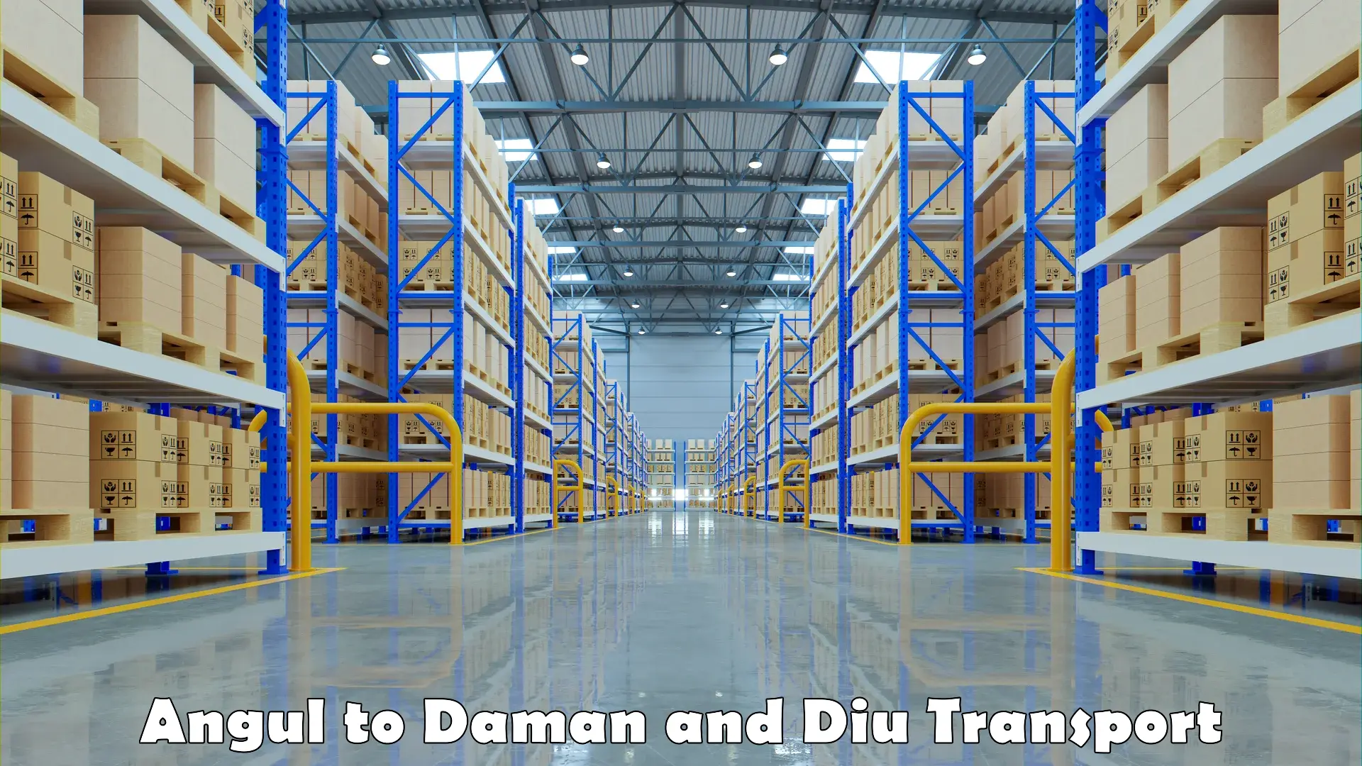 International cargo transportation services Angul to Daman and Diu