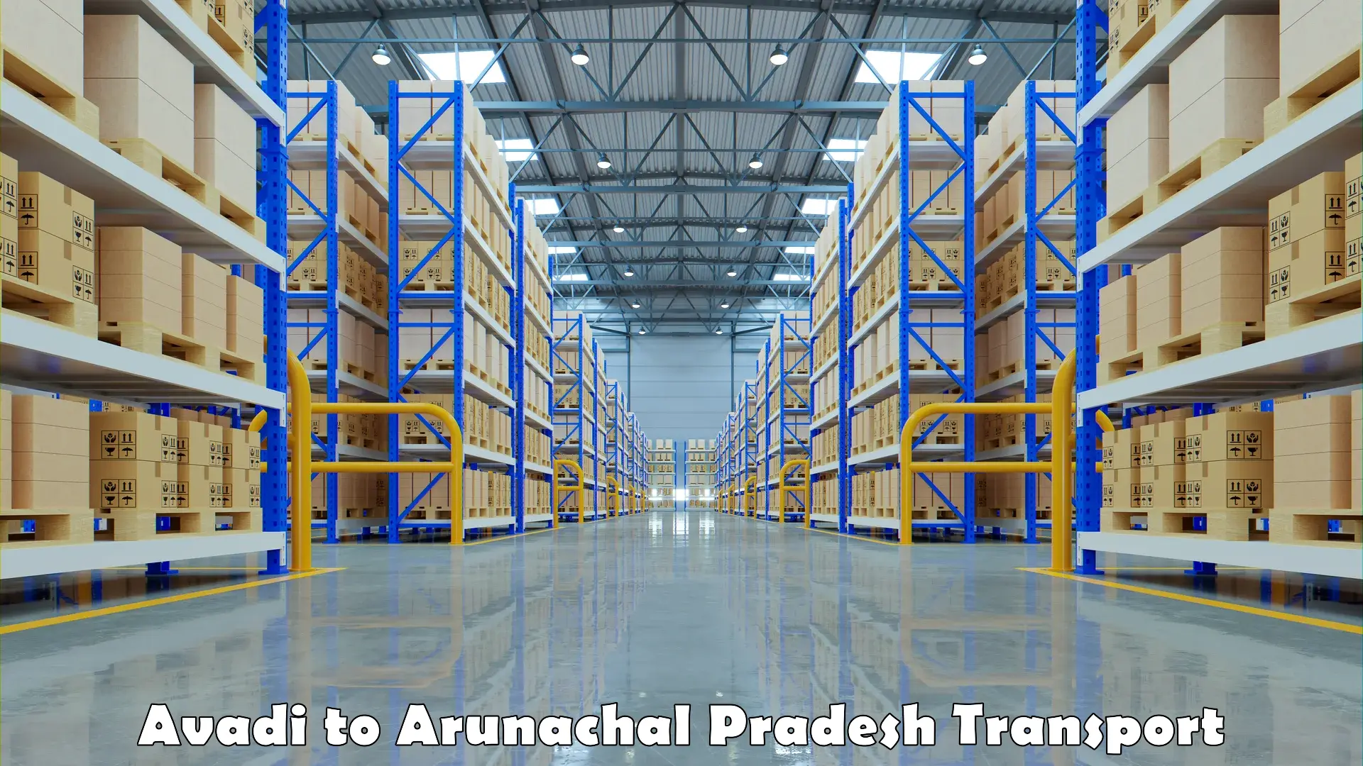 Cargo train transport services Avadi to Arunachal Pradesh
