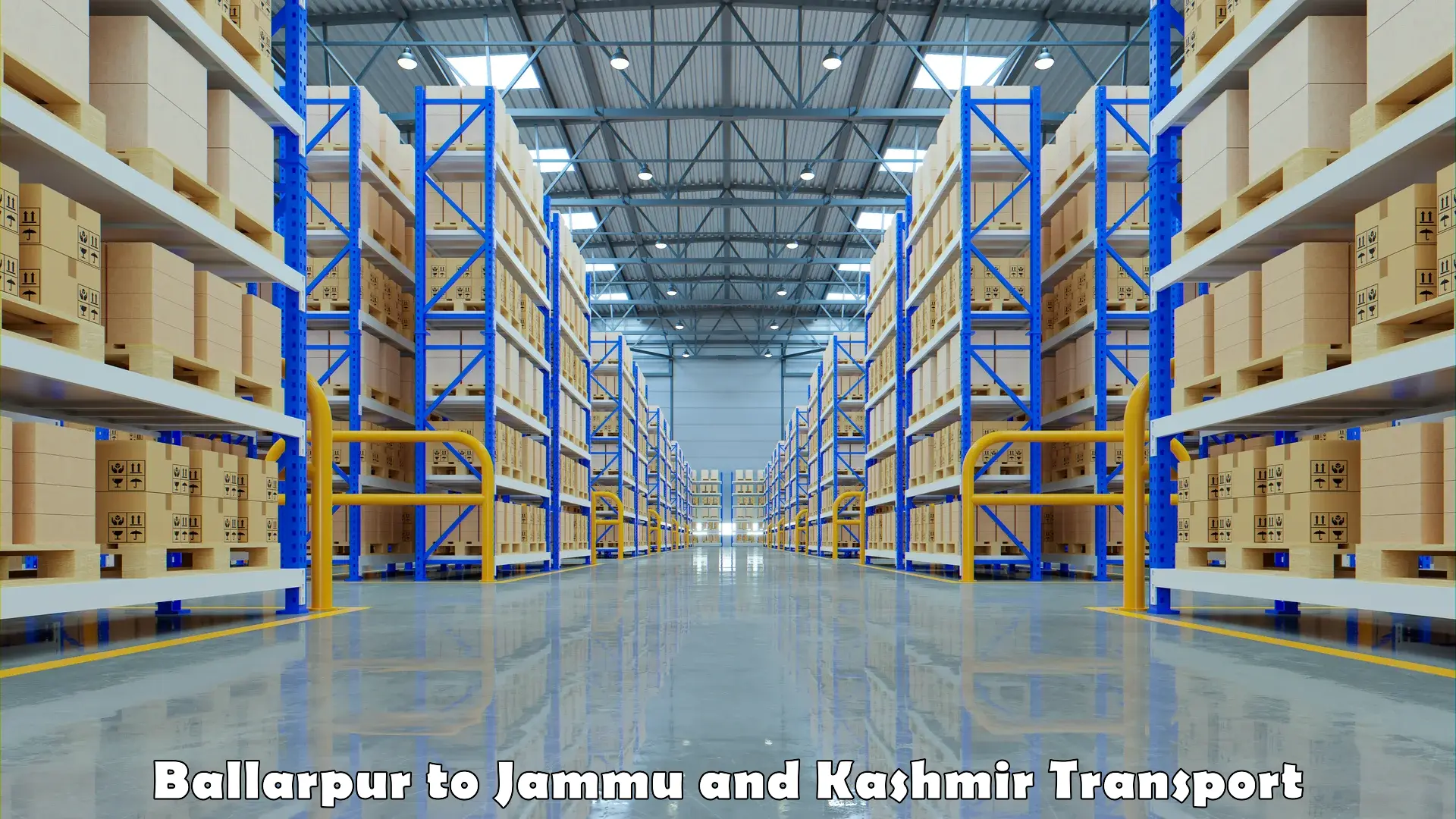 Interstate goods transport Ballarpur to Jammu and Kashmir