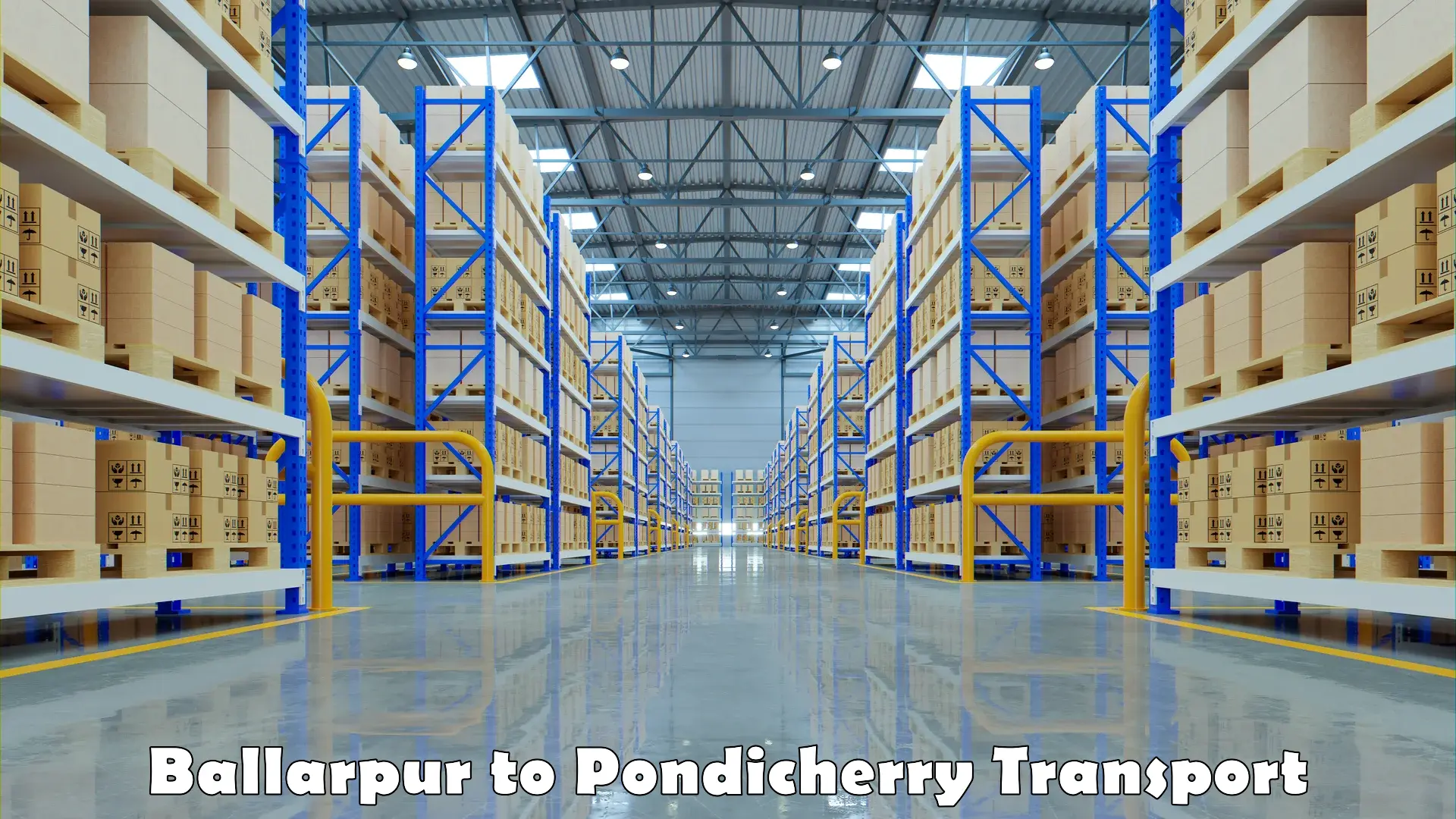 Lorry transport service Ballarpur to Pondicherry