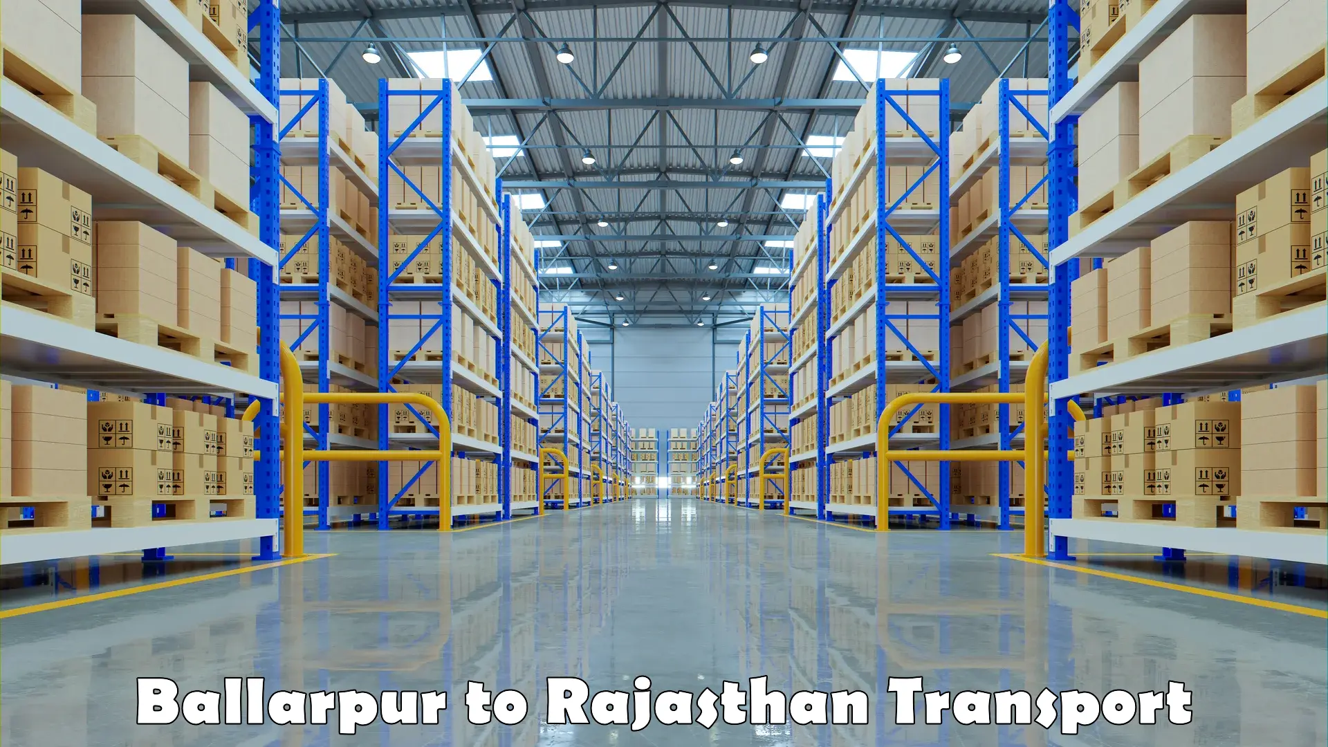 Container transport service Ballarpur to Rajasthan