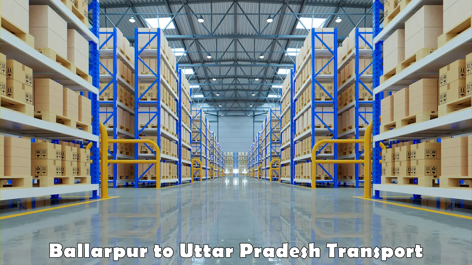 International cargo transportation services Ballarpur to Uttar Pradesh