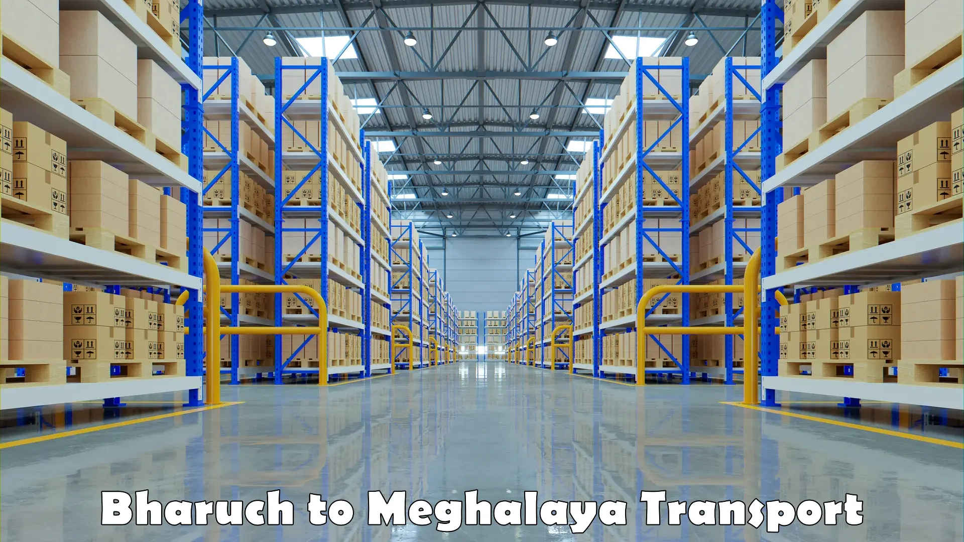 Lorry transport service Bharuch to Meghalaya