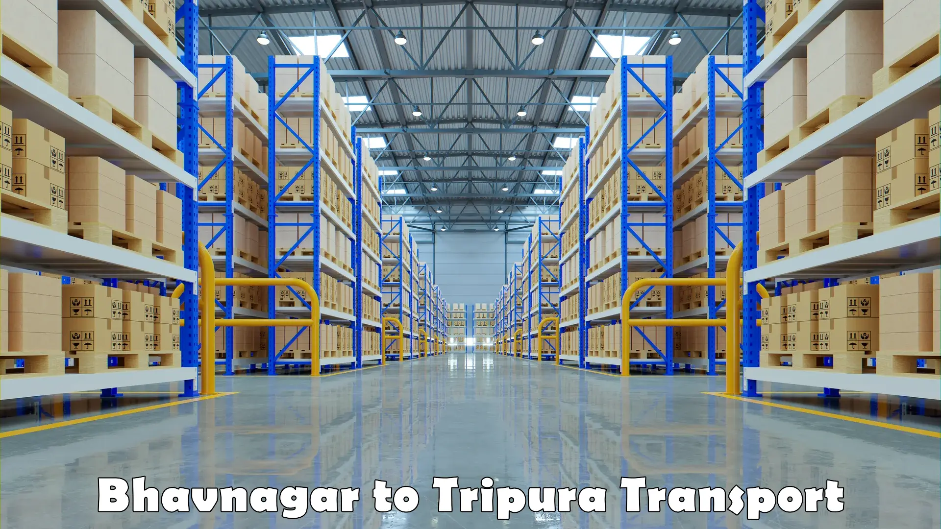Door to door transport services Bhavnagar to Udaipur Tripura