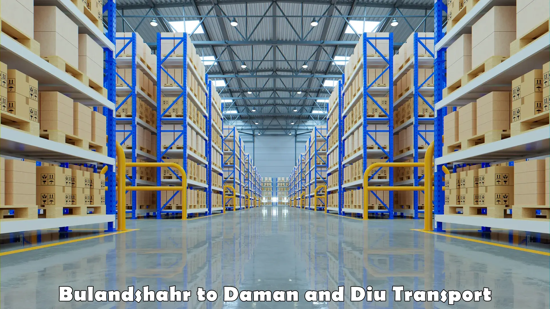 Air freight transport services Bulandshahr to Daman