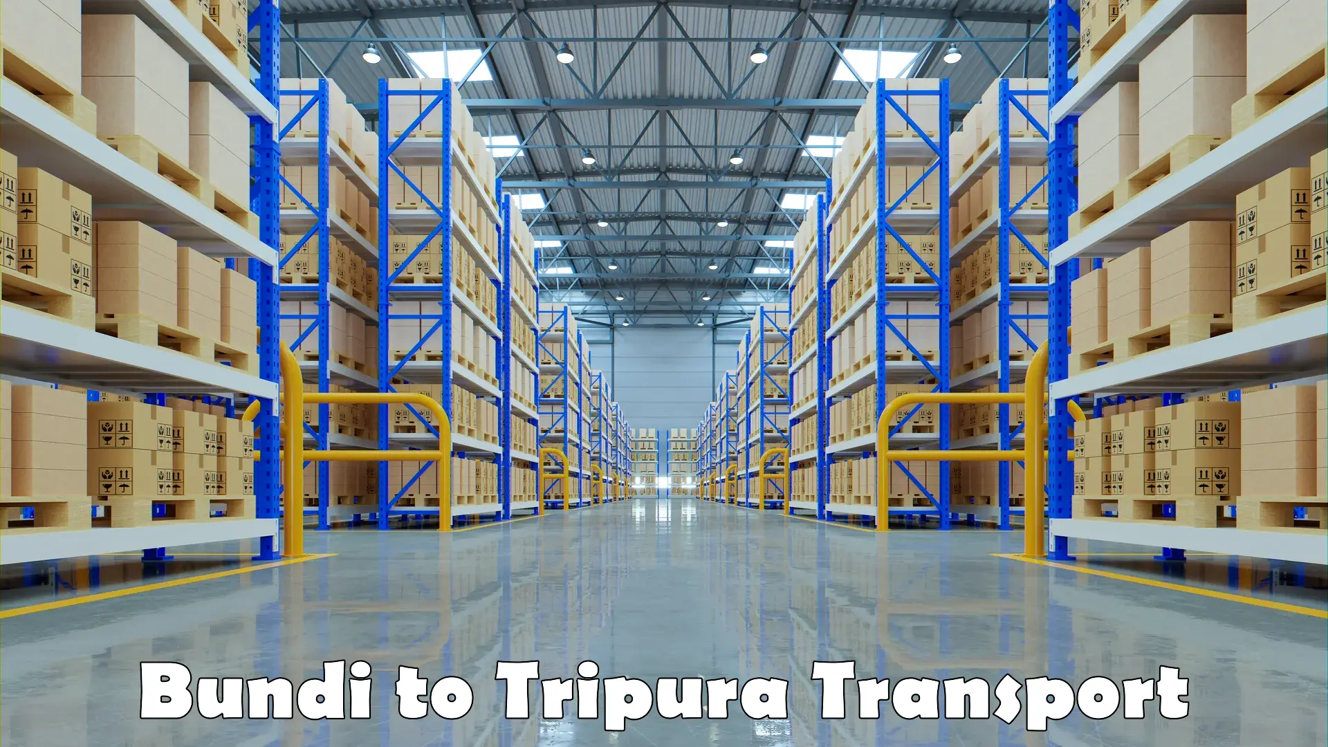 Domestic goods transportation services Bundi to Tripura