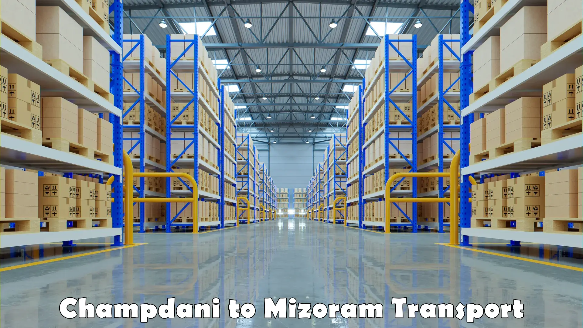 Container transport service Champdani to Mizoram University Aizawl