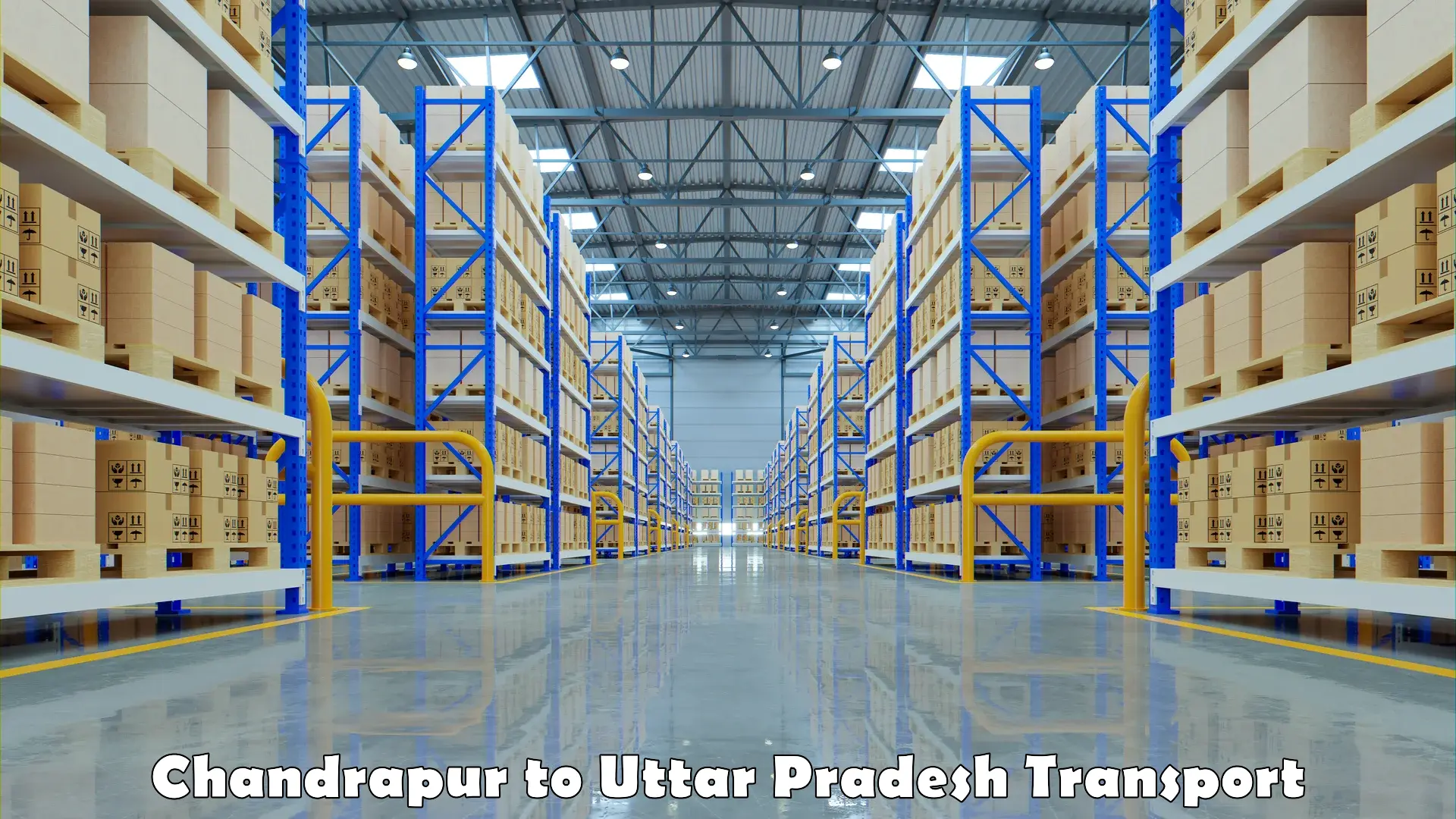 Part load transport service in India Chandrapur to Uttar Pradesh