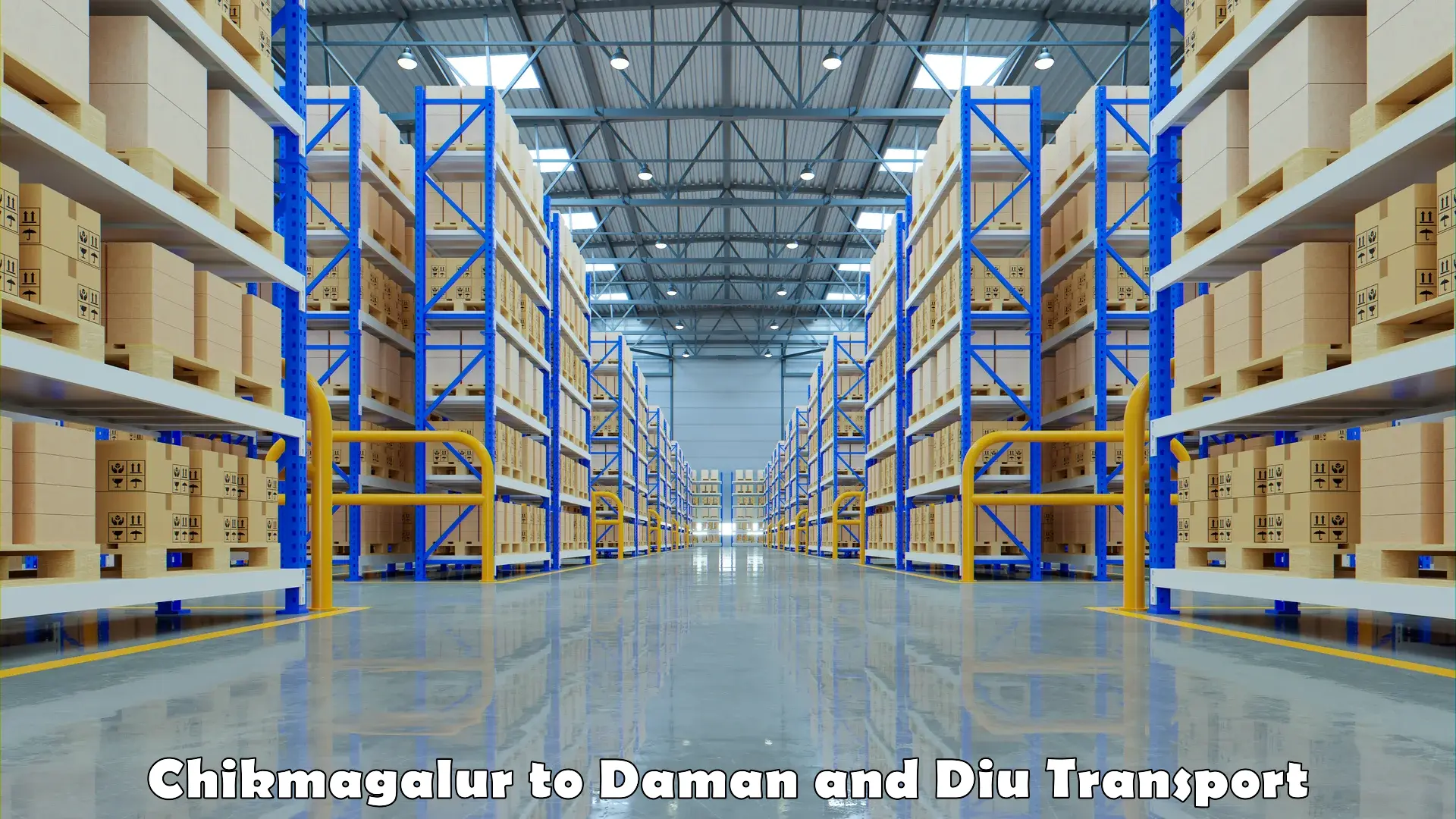 Cargo transportation services Chikmagalur to Daman and Diu