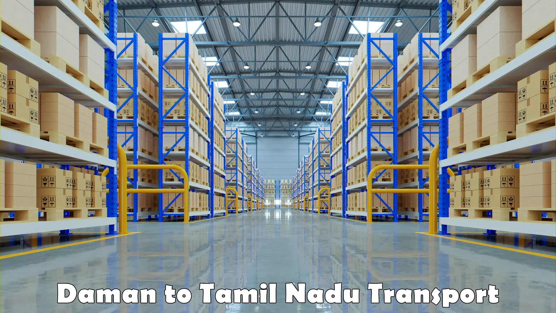 Two wheeler transport services Daman to Tamil Nadu