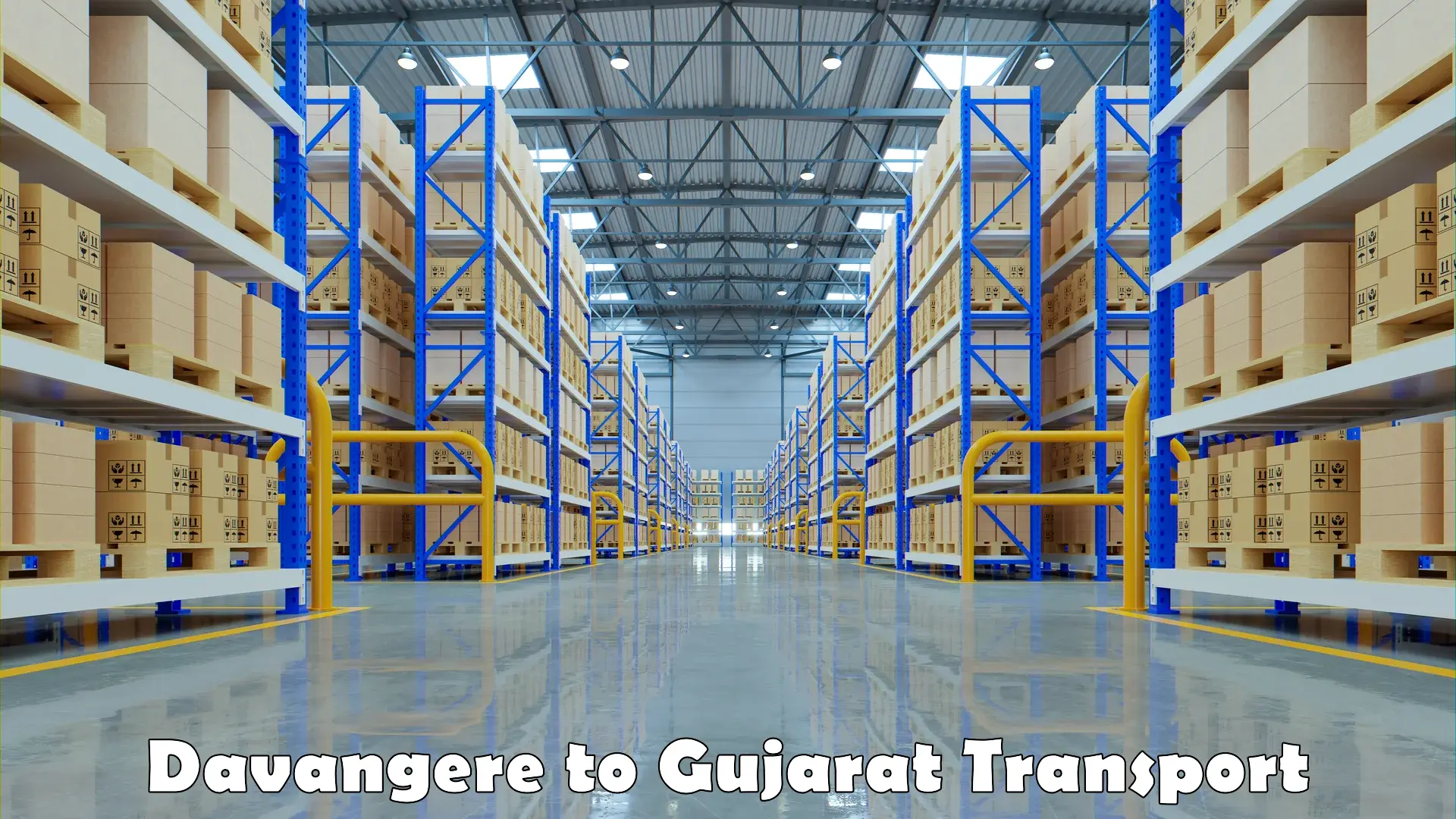 Cargo transportation services Davangere to Gujarat